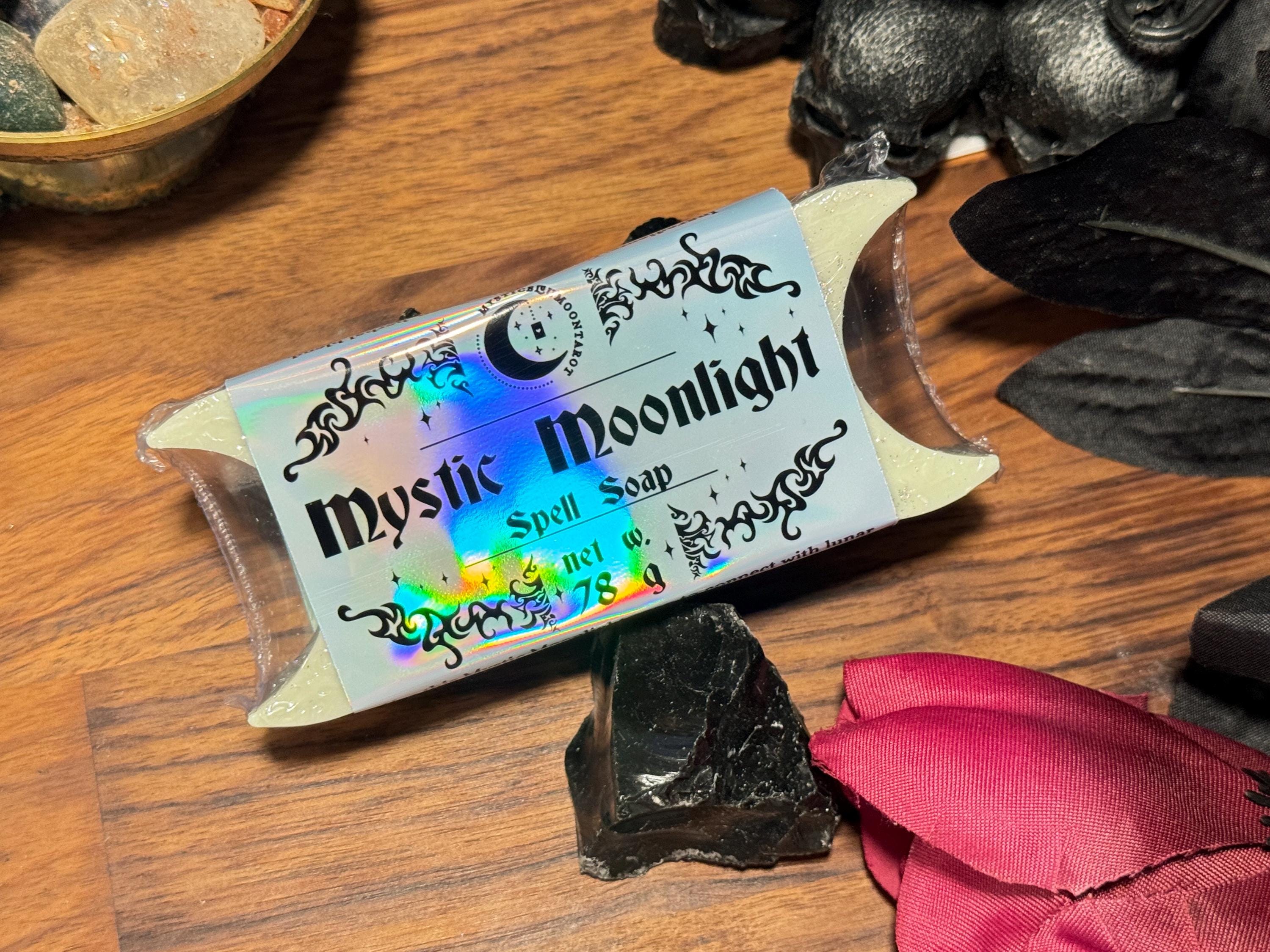 Mystic Moonlight Soap | Moon Blessing Ritual | Organic Herbs Goat Milk Soap | Triple Moon Goddess | Handmade Metaphysical Witchcraft