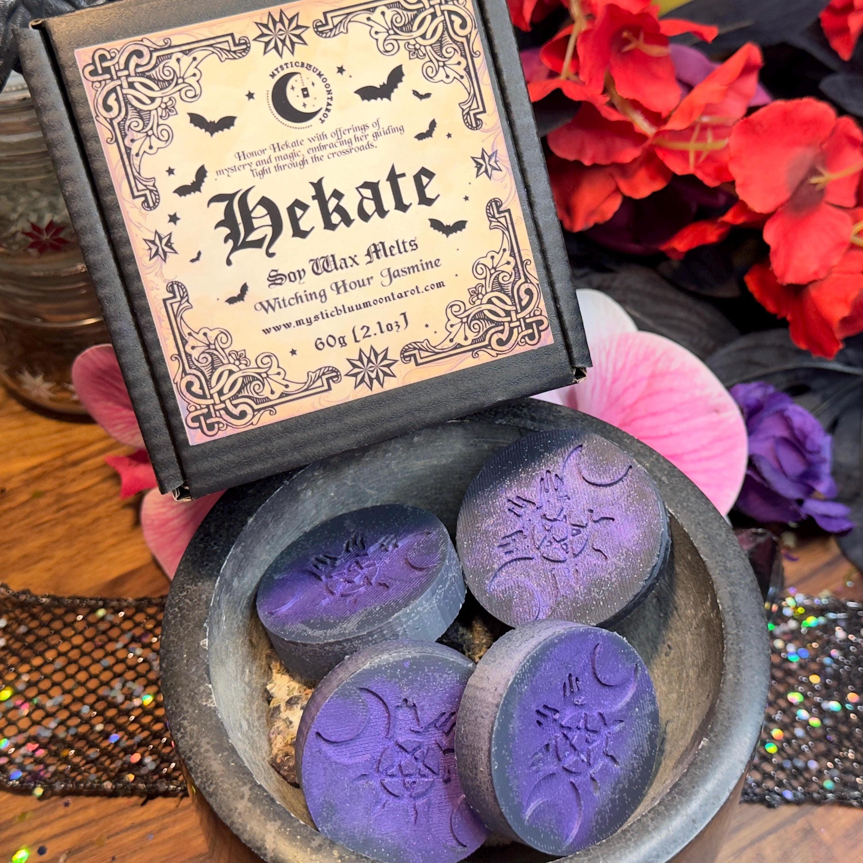 Hekate Wax Melts, Witchy Triple Goddess Gift, Greek Mythology Wax Melts, Sultry Midnight Jasmine, Ritual Gift, Witchcraft