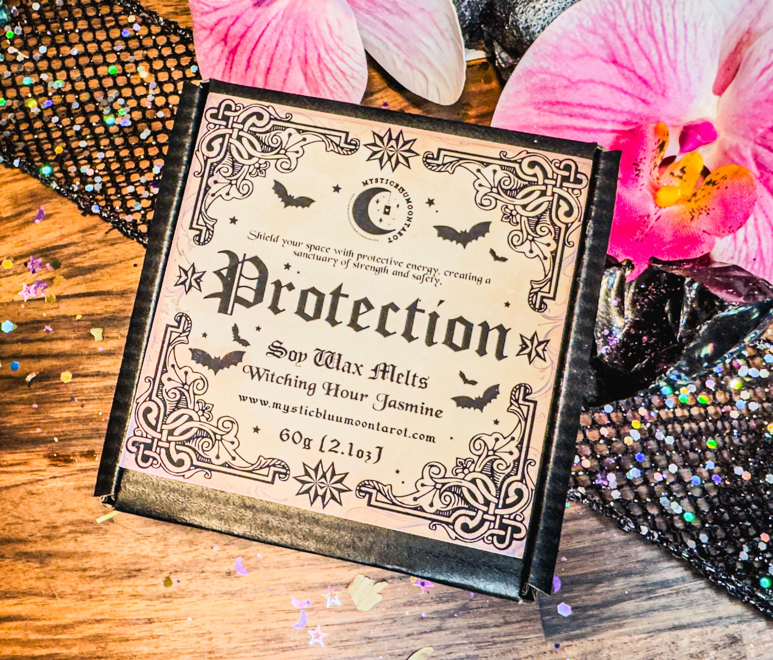 Protection Wax Melts - Protects Against Negative Energy, Witchcraft Supplies, Wiccan Rituals, Pagan Decor, Witching Hour Jasmine Scent