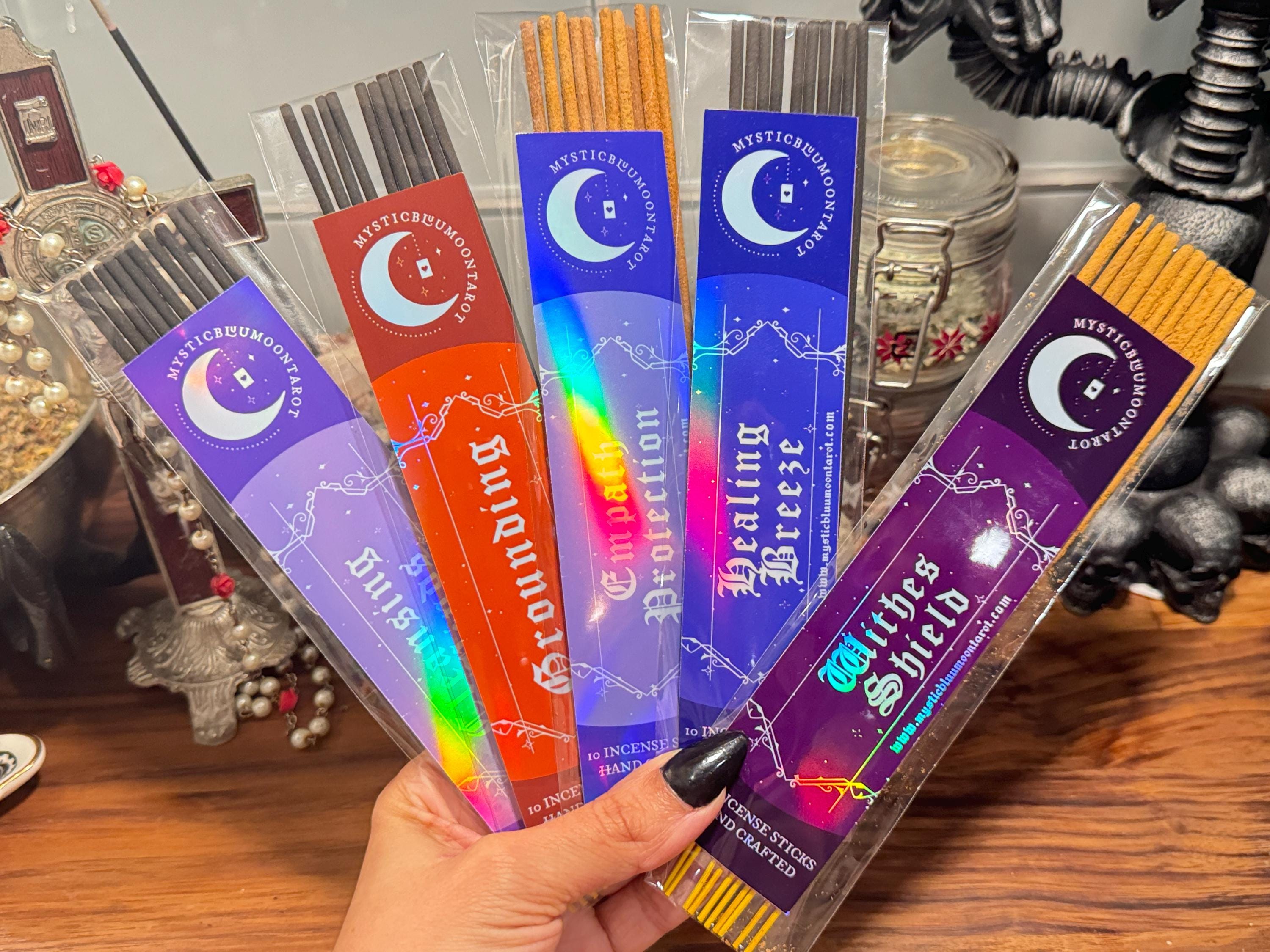 Intentions Incense Collection Curated for Healing, Cleansing, Witches Shield, Empath Protection, Grounding, Home Fragrance