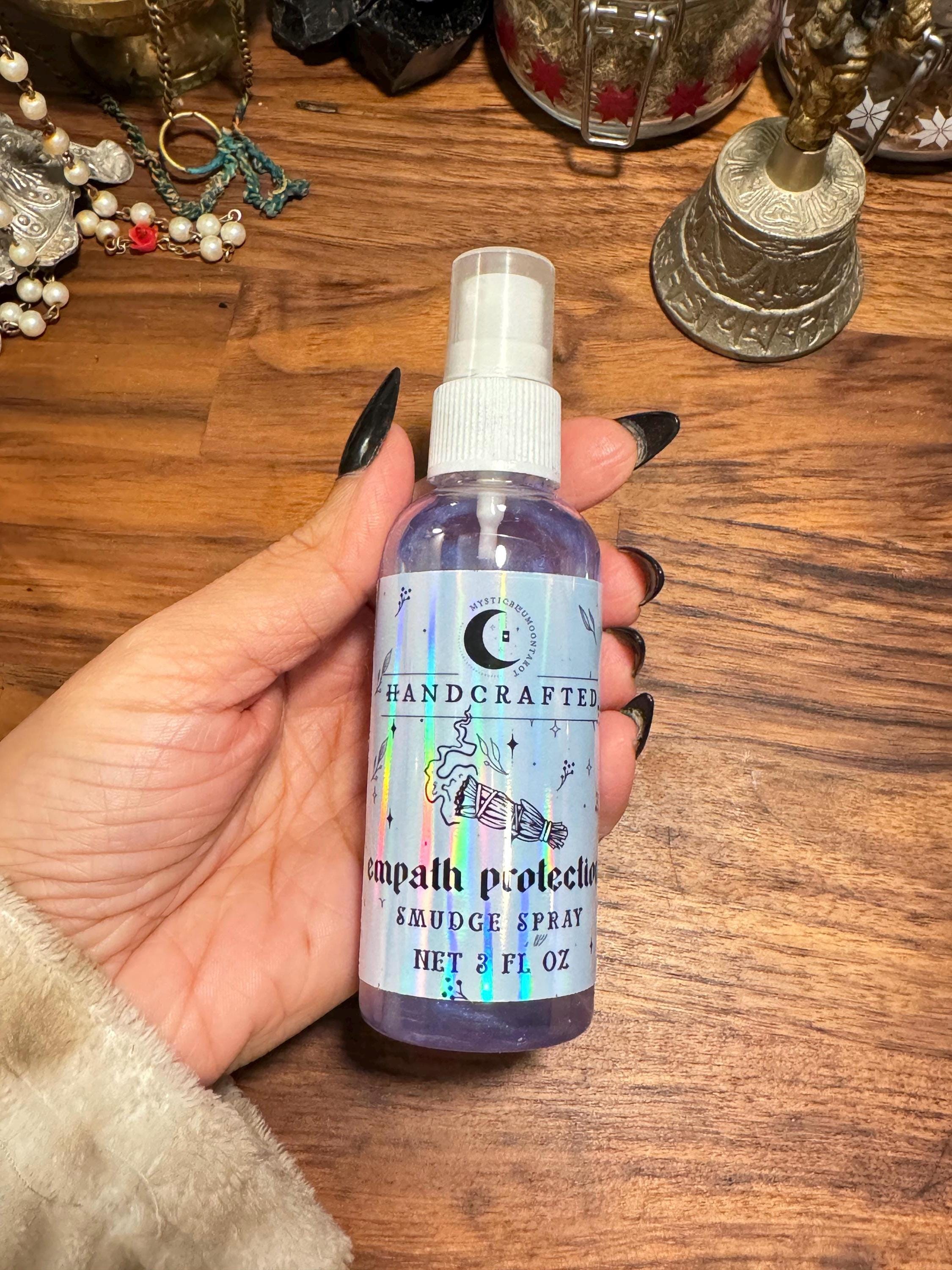 Crystal Infused Smudge Spray | Intention Spell Infused Smudge Spray | Smoke-Less Cleansing Spray | Gift For Her | Cleansing Smudge Spray