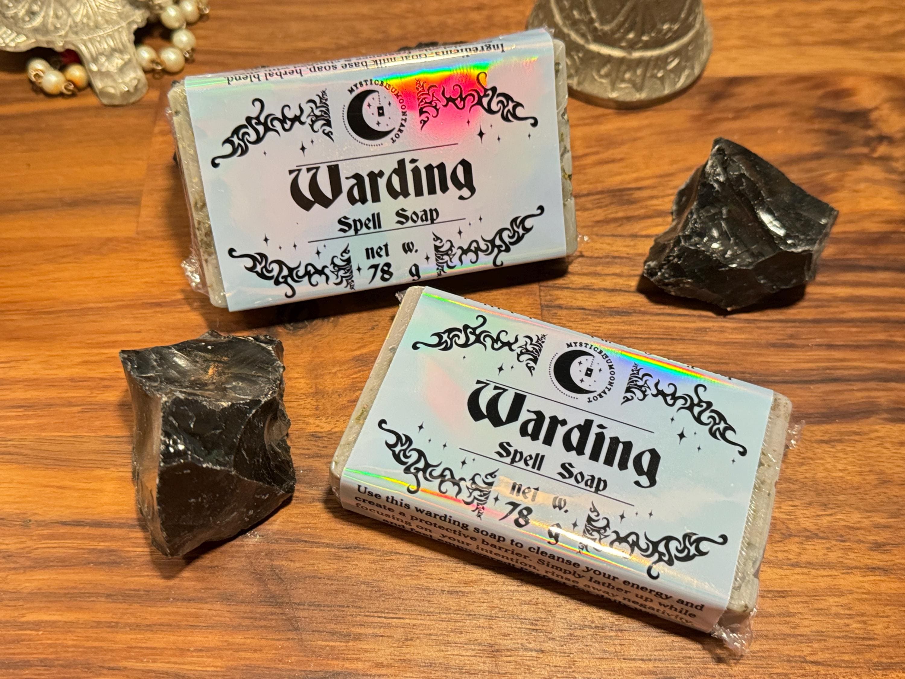 Warding Spell Soap | Homemade Goat Soap Spiritual Protection | Block Negative Energies | Organic Soap | Metaphysical Witchcraft Soap