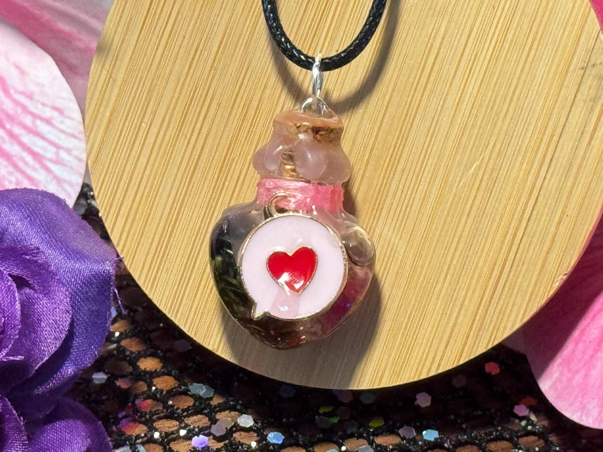 Reconciliation Spell Jar Necklace - Get ex Lover back, Draw in Lover, Reconcile with lover, Spiritual Amulet Jewelry, Metaphysical