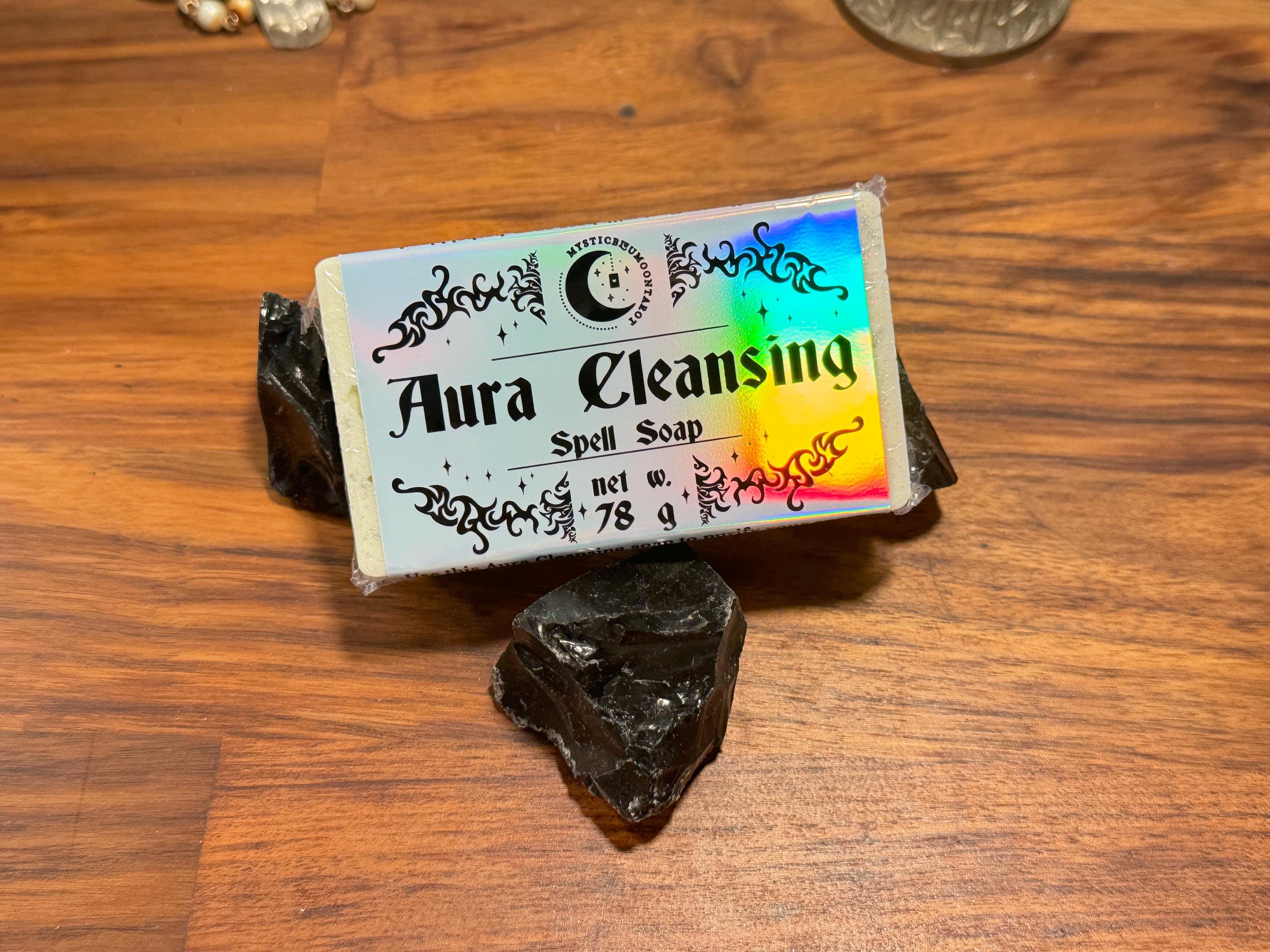 Aura Cleansing Spell Soap | Homemade Goat Milk Soap Organic Natural | Cleanse and Balance Your Aura | | Metaphysical Witchcraft Soap