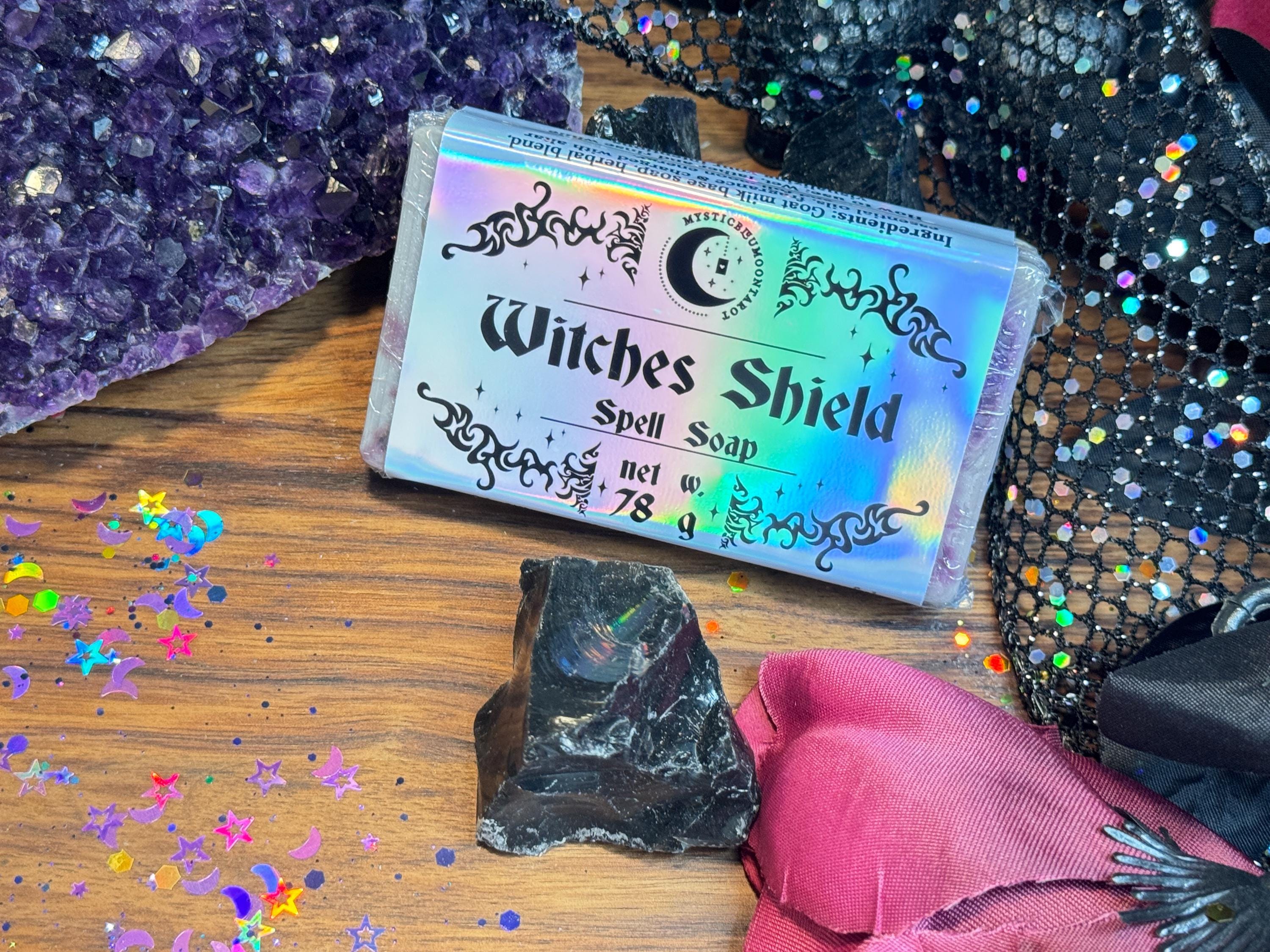 Witches Shield Spell Soap | Protection and Shielding Your Energy | Homemade Goat Milk Soap Organic Natural | Metaphysical Witchcraft Soap