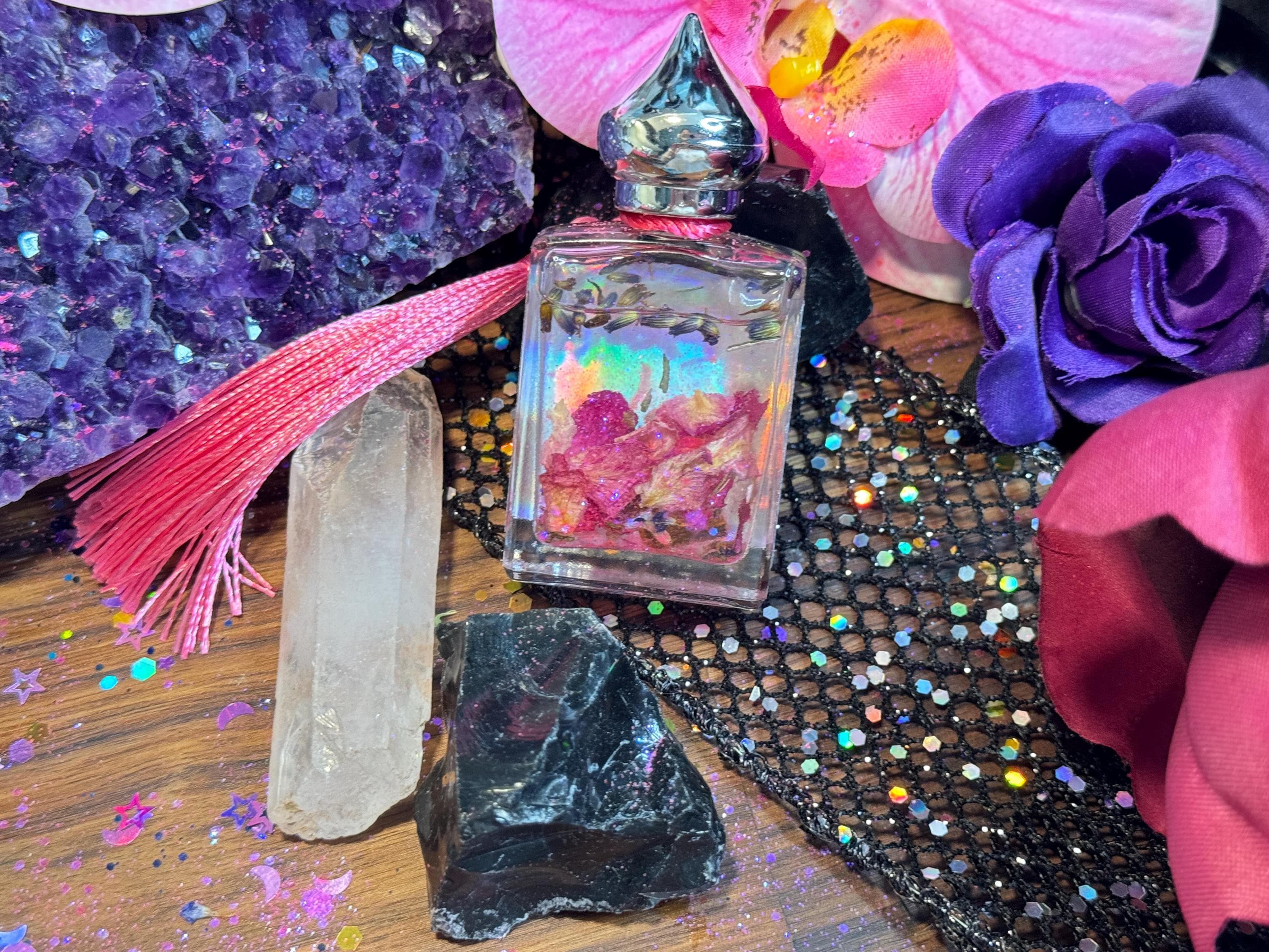 Love Drawing Oil Perfume for Rituals | Attract New Connections with Magick Oils | Witchcraft Oil with Rose Intentions Spell