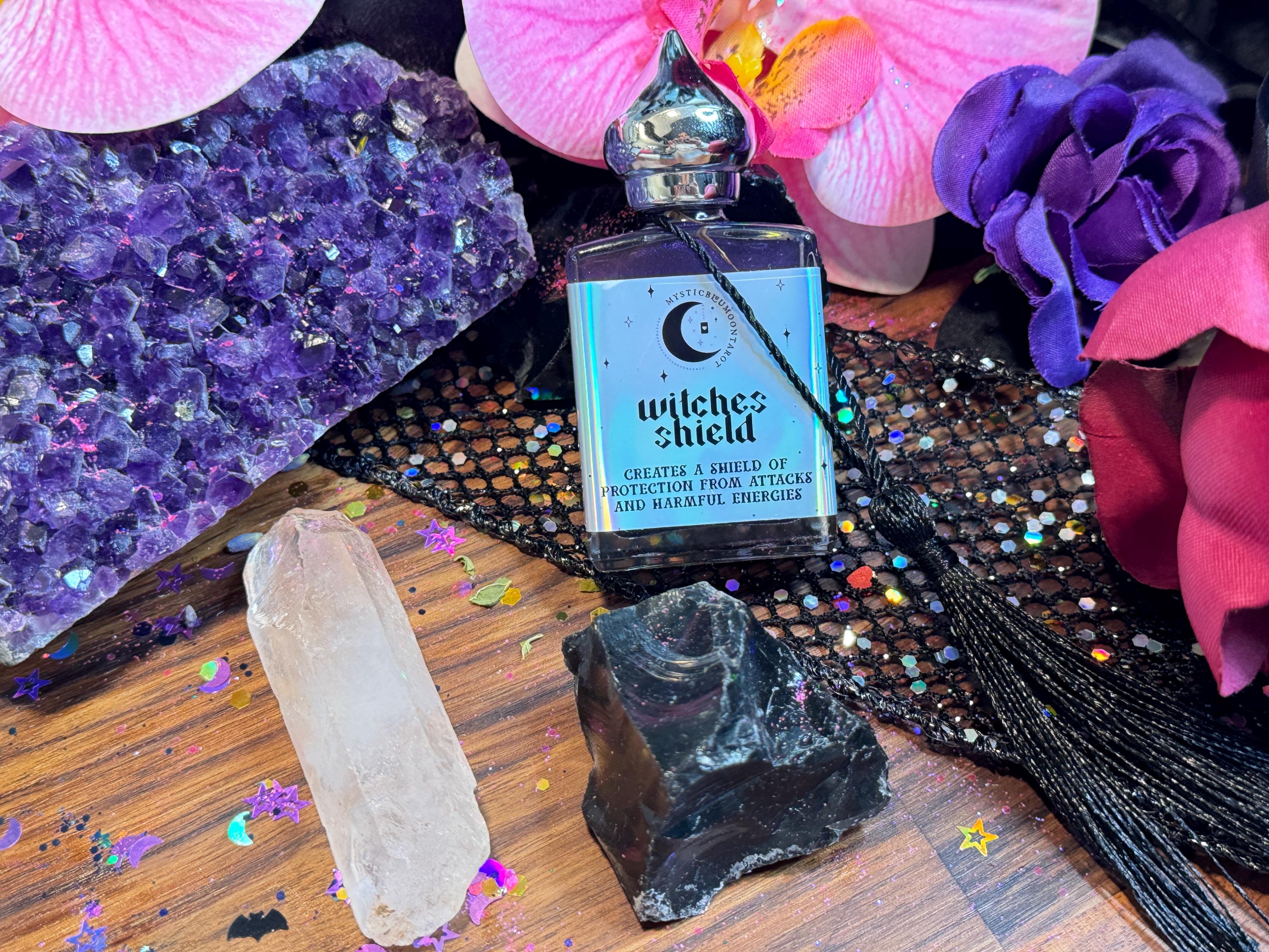 Witches Shield Oil Perfume for Rituals | Protection and Shielding with Magick Oils | Witchcraft Oil with Intentions Spell