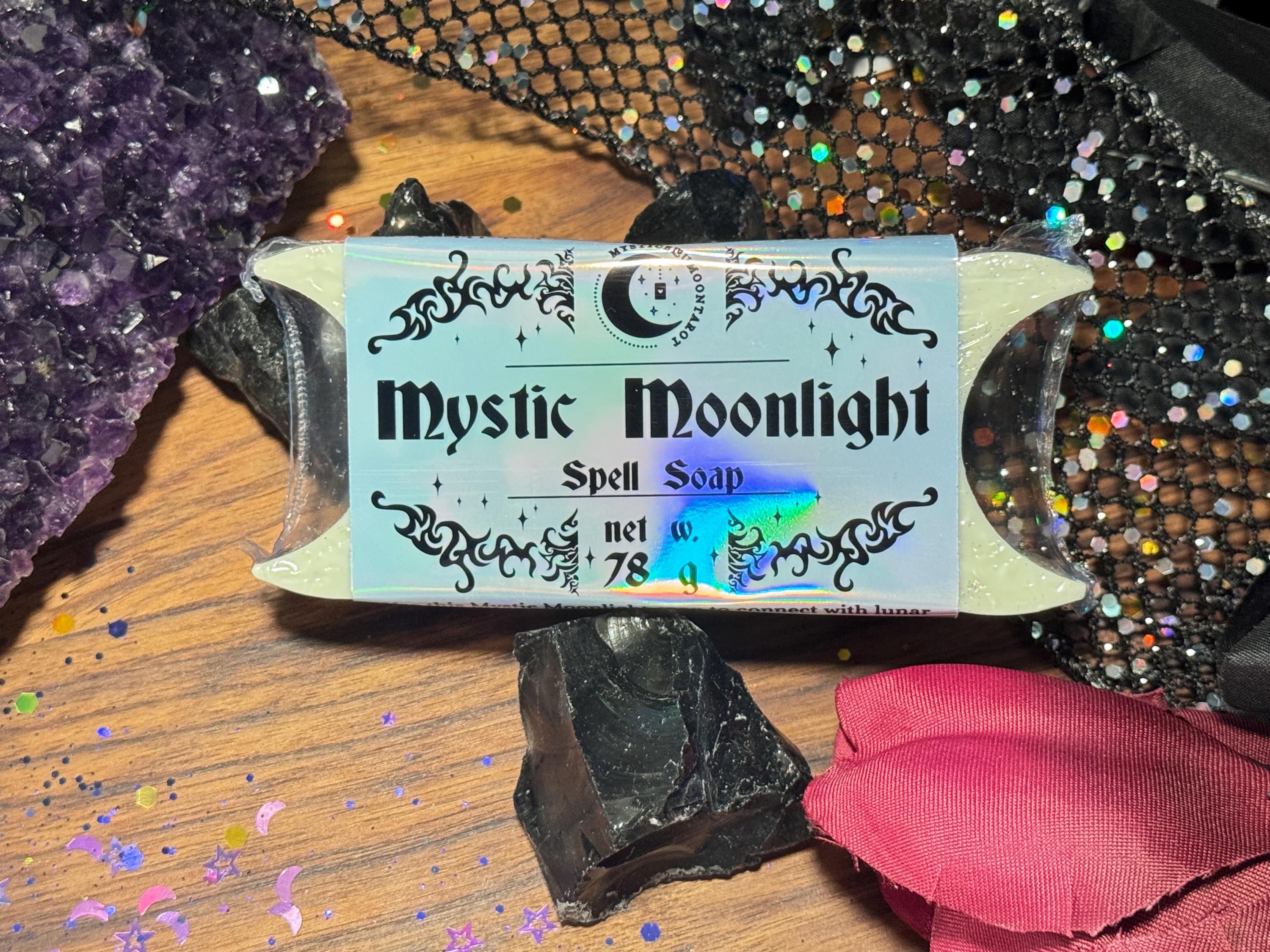 Mystic Moonlight Soap | Moon Blessing Ritual | Organic Herbs Goat Milk Soap | Triple Moon Goddess | Handmade Metaphysical Witchcraft