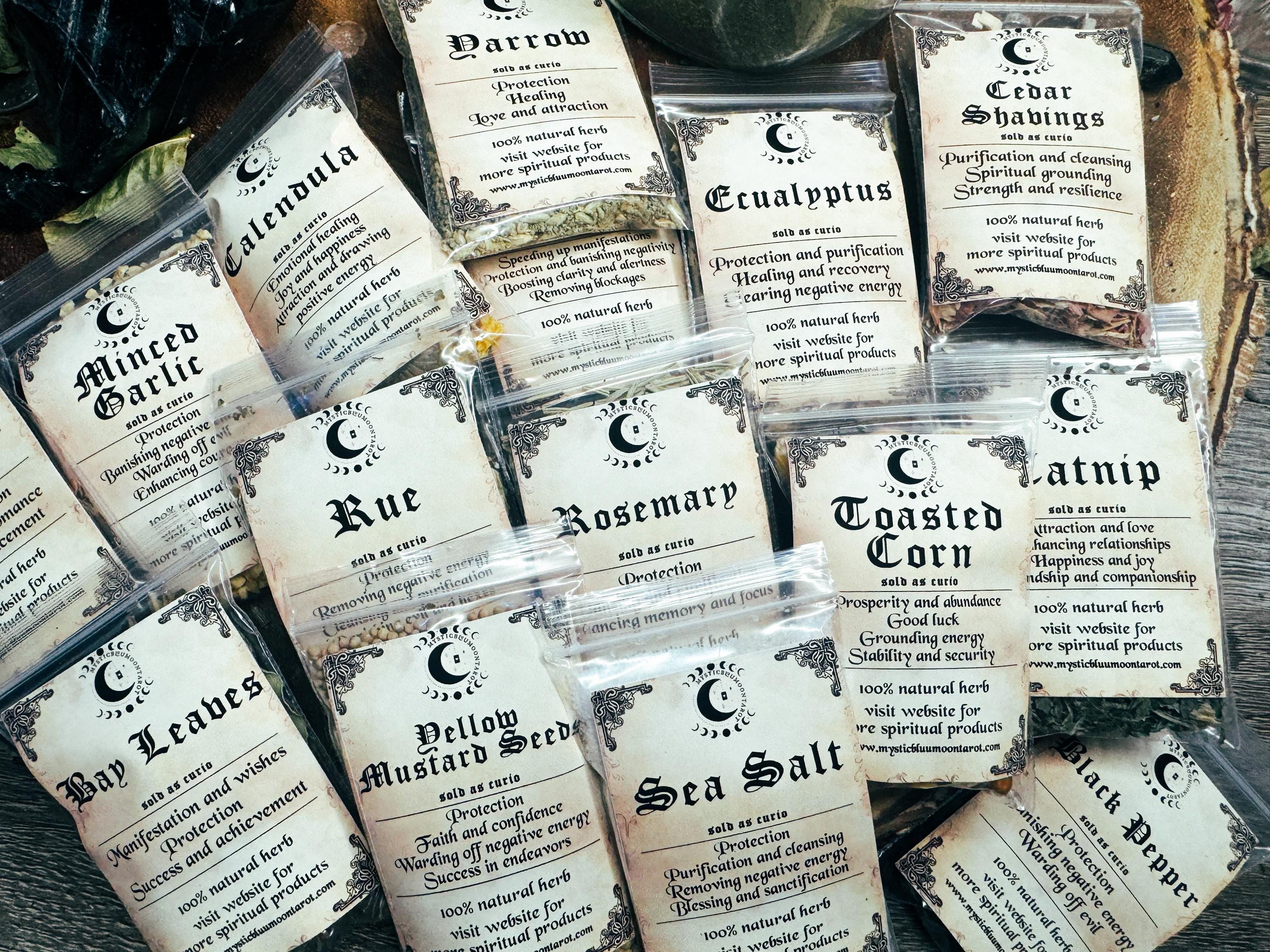 Witchcraft Curio Herbs For Spellwork, Apothecary herbs, Herbs for Spells, Curio Dried Herbs, Magical Herbs, Witchcraft Supplies