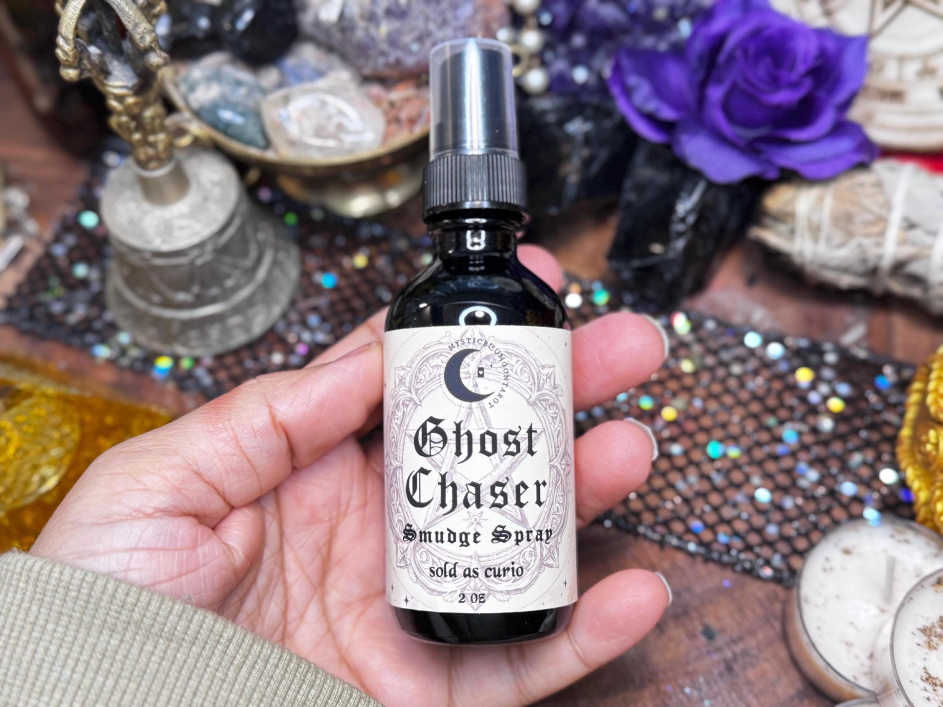 Ghost Chaser Smudge Spray | Clear Negative Energy | Intention Spell Infused Spray | Smoke-Less Spray | Gift For Her | Witchcraft