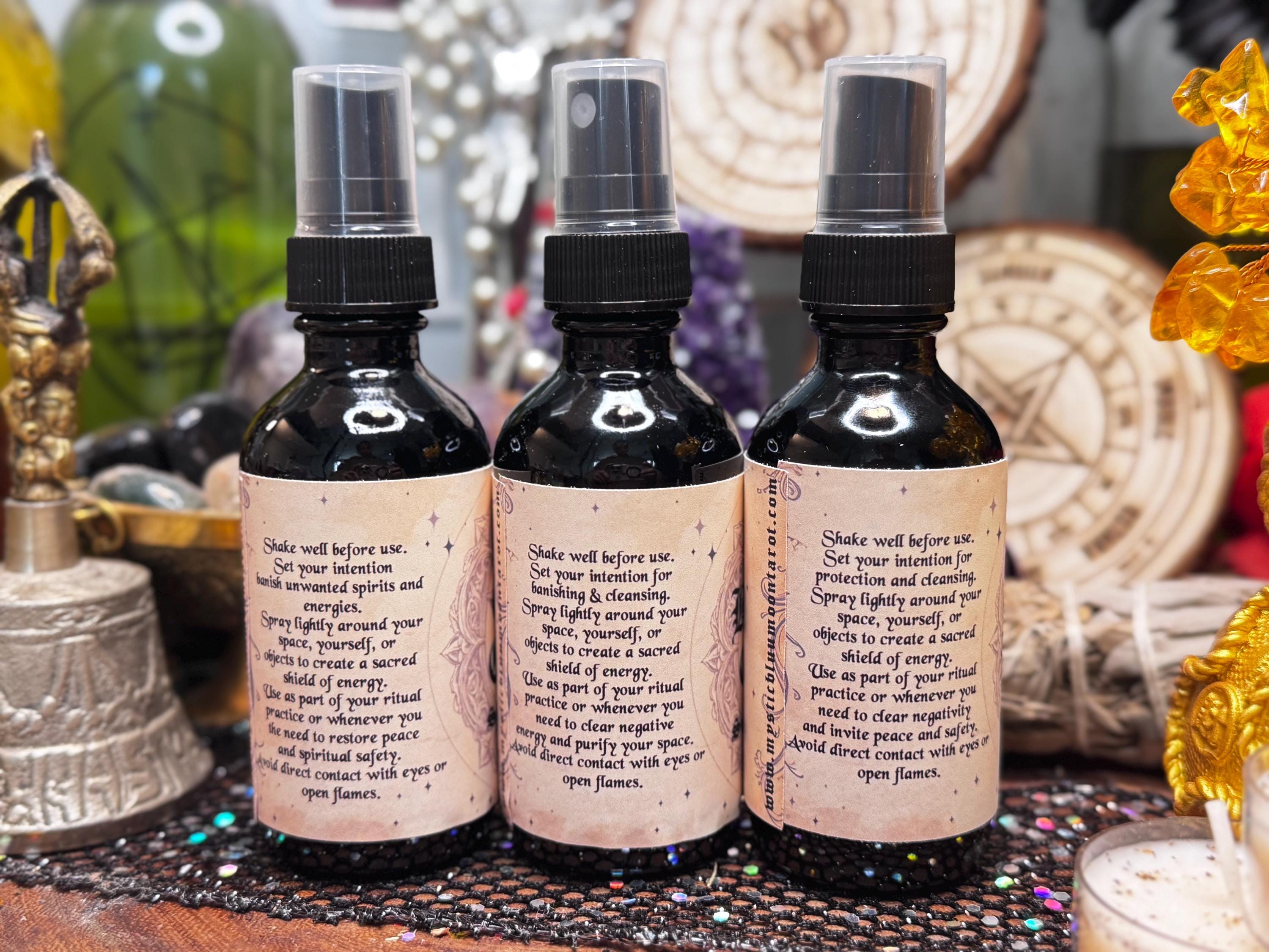 Ghost Chaser Smudge Spray | Clear Negative Energy | Intention Spell Infused Spray | Smoke-Less Spray | Gift For Her | Witchcraft