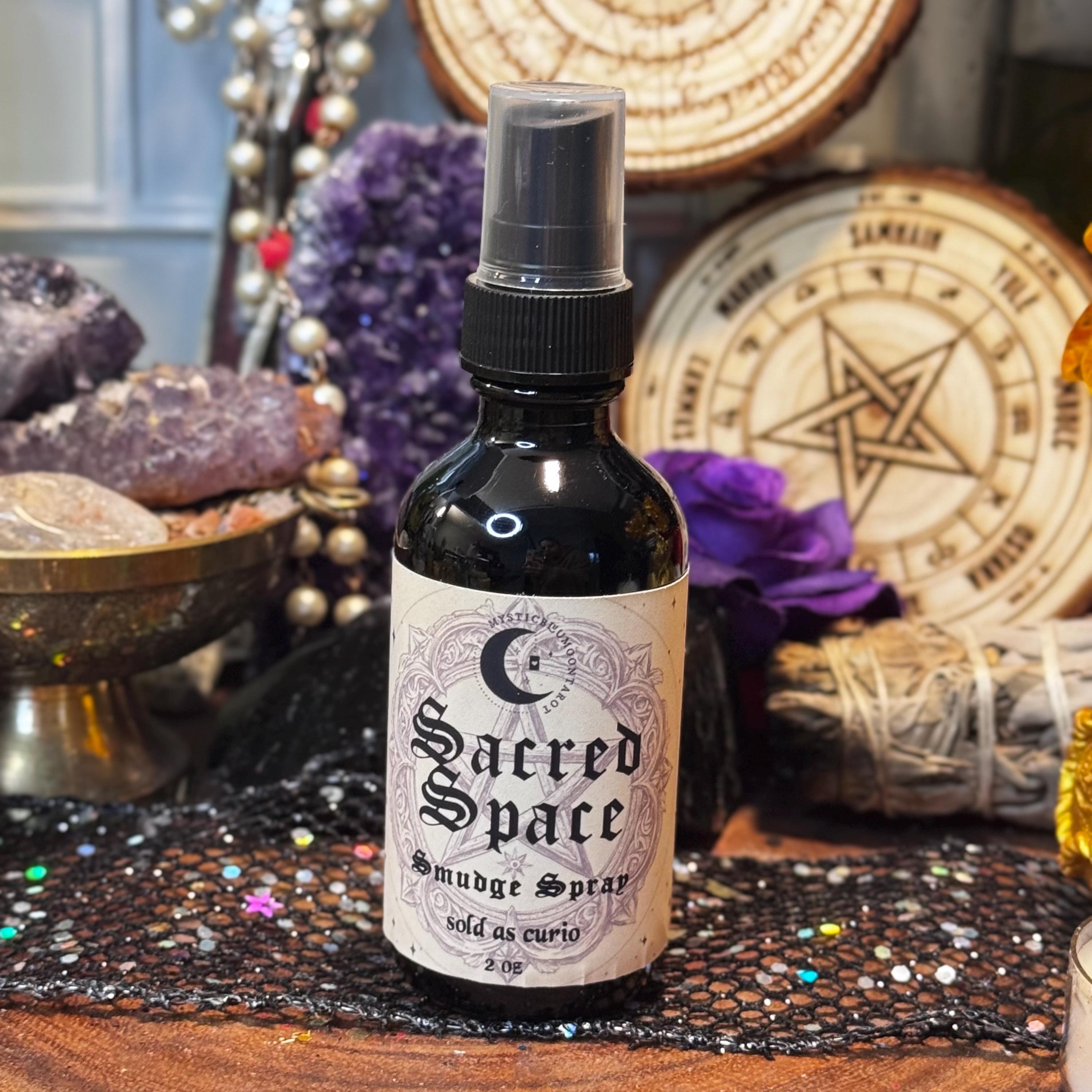 Sacred Space Smudge Spray | Cleanse and Refresh Your Space | Intention-Infused Energy Clearing Spray | Smoke-Free Alternative | Witch Gift