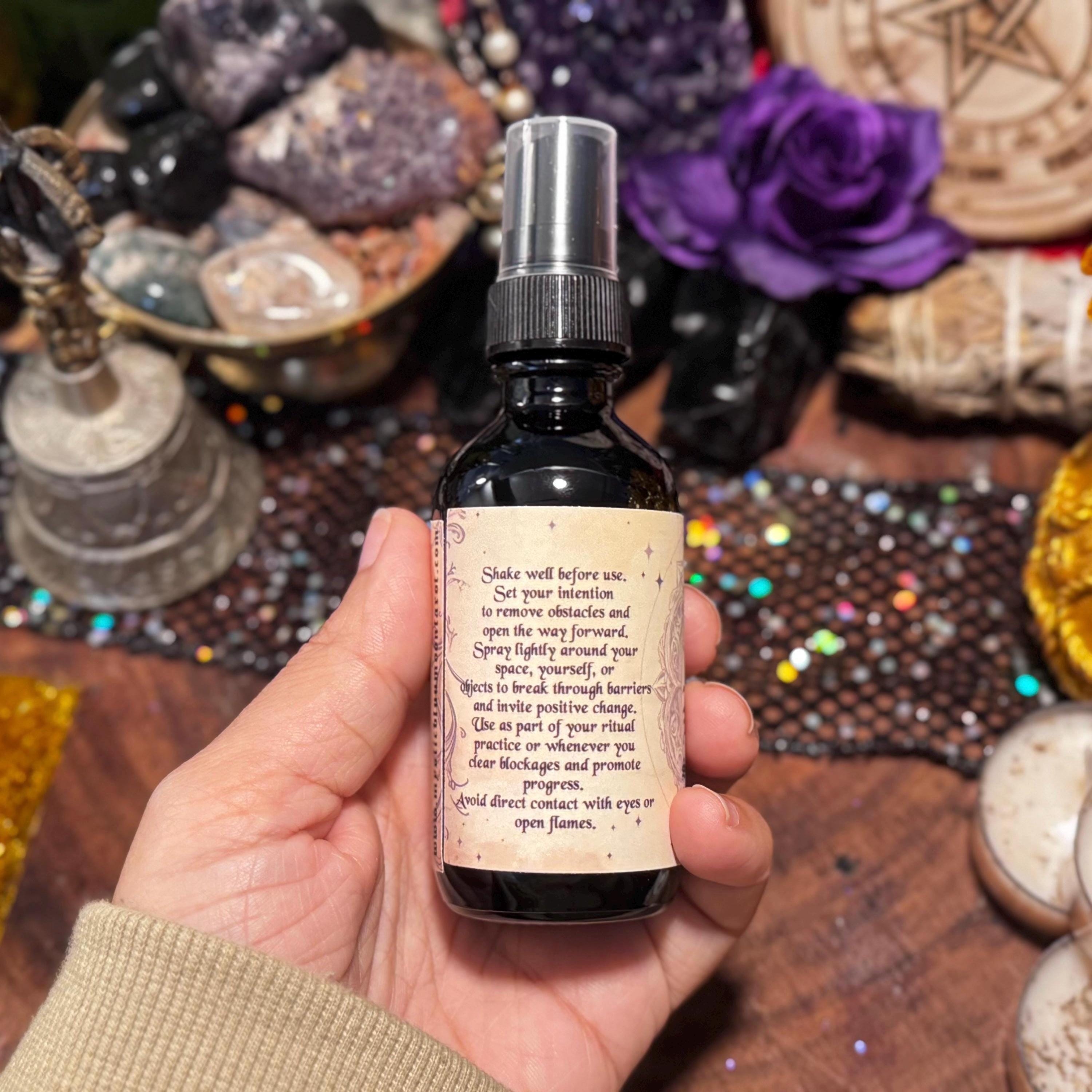 Block Buster Smudge Spray | Break Through Barriers | Intention Infused Spell | Smoke-Free Energy Clearing Spray | Witch Gift