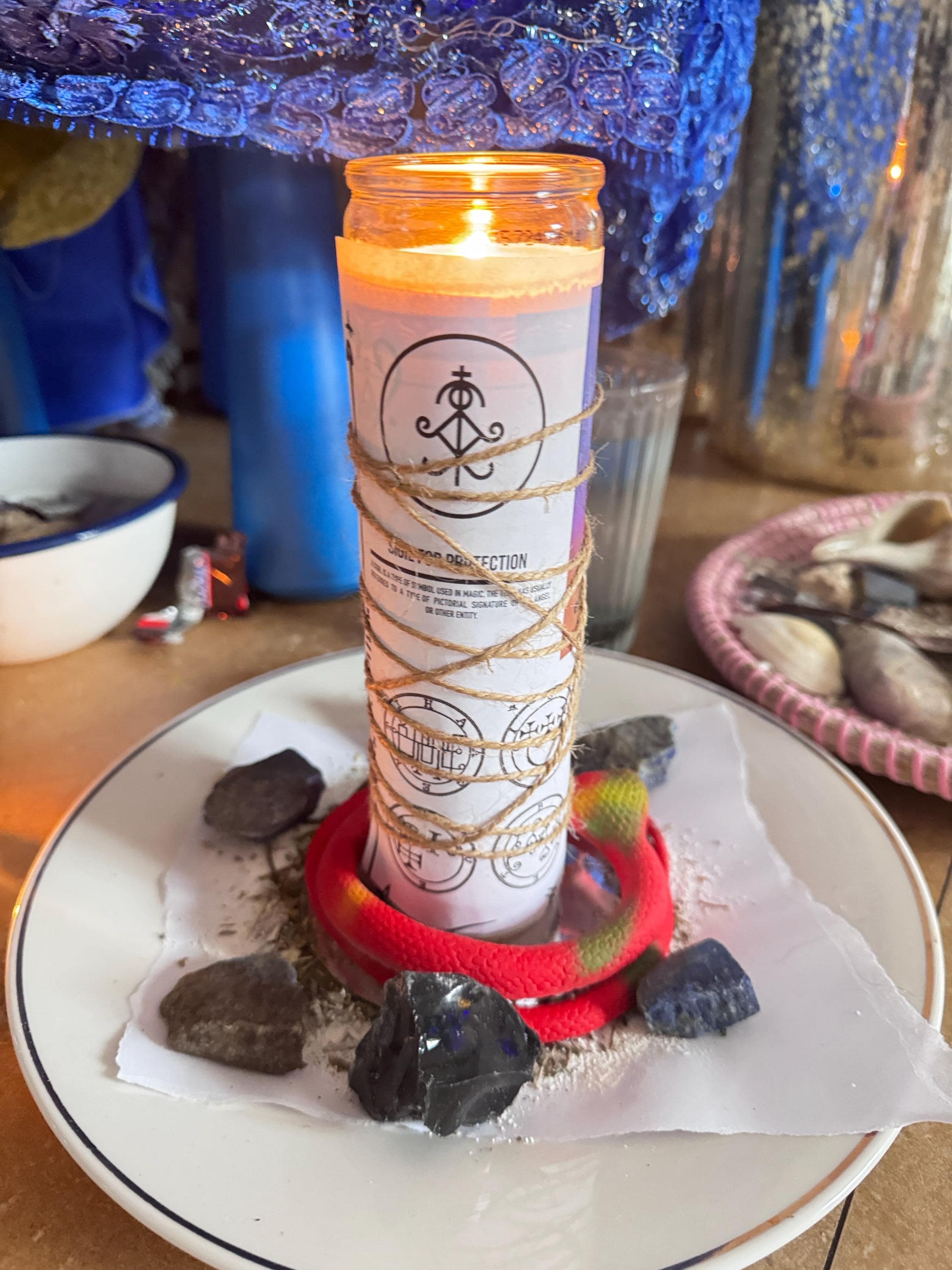 Loaded Dark Energy Removal Candle | Fixed Remove Unwanted Energies Ritual Candle | Witchcraft Supplies