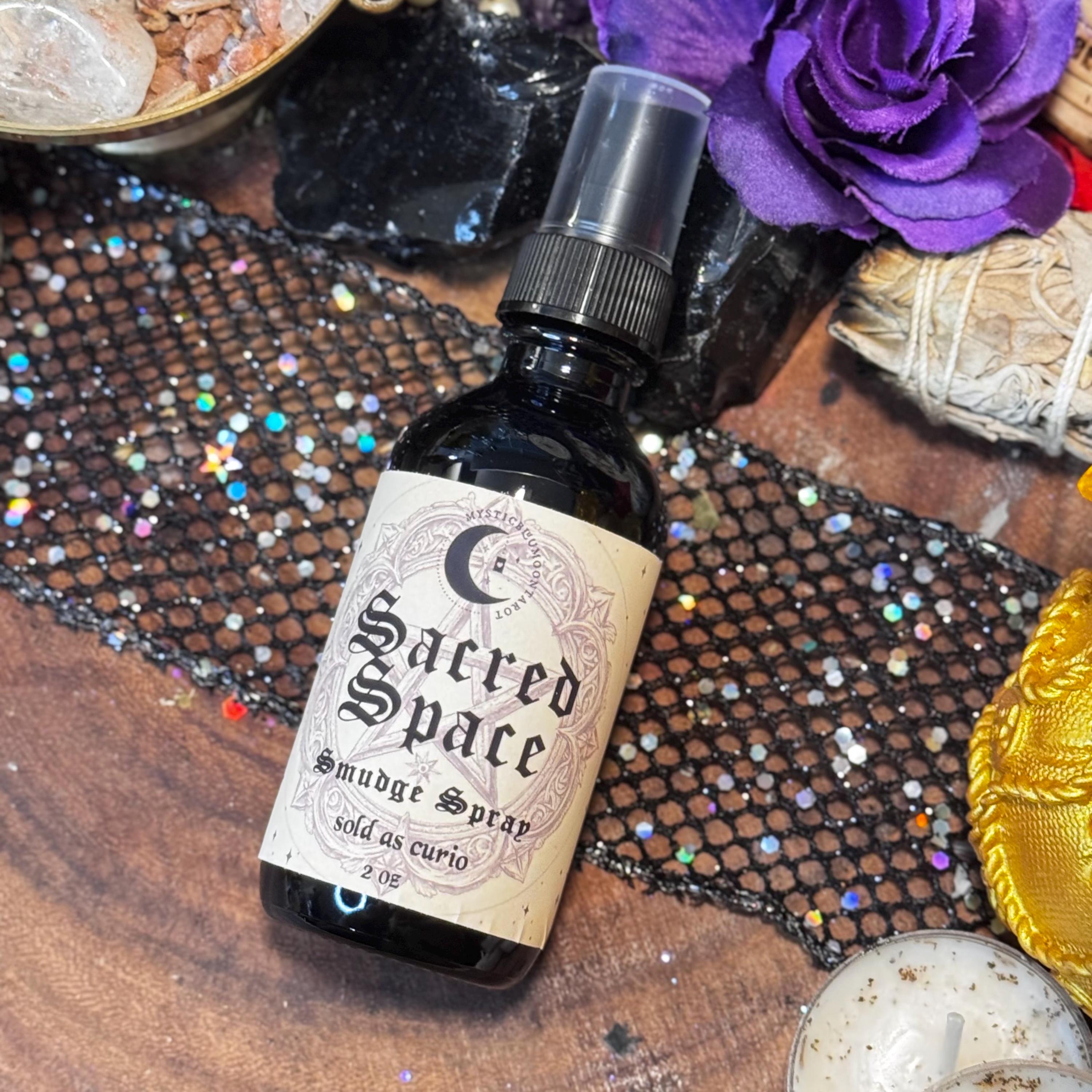 Sacred Space Smudge Spray | Cleanse and Refresh Your Space | Intention-Infused Energy Clearing Spray | Smoke-Free Alternative | Witch Gift