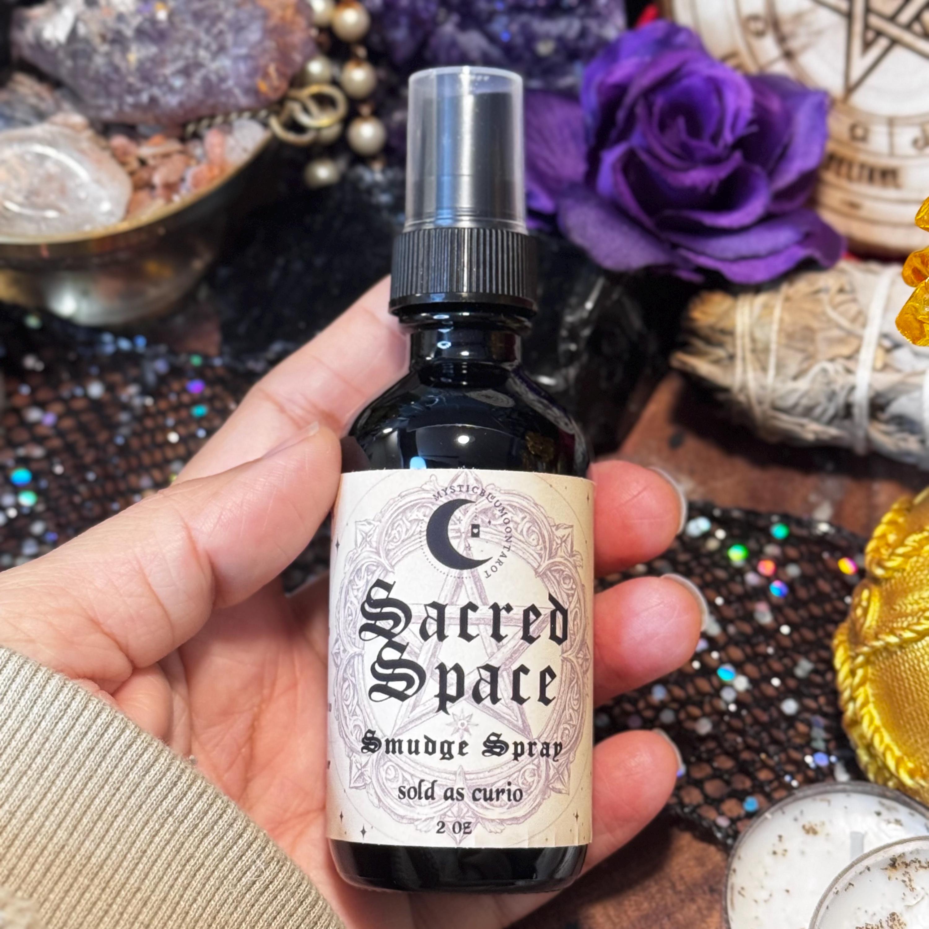 Sacred Space Smudge Spray | Cleanse and Refresh Your Space | Intention-Infused Energy Clearing Spray | Smoke-Free Alternative | Witch Gift