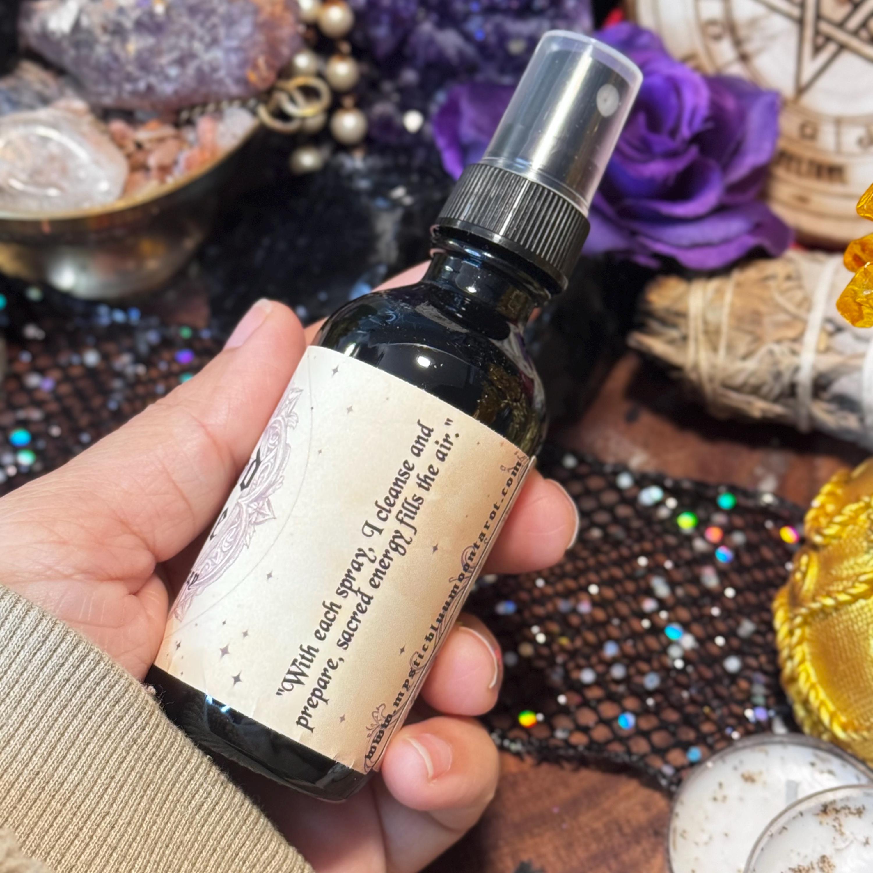 Sacred Space Smudge Spray | Cleanse and Refresh Your Space | Intention-Infused Energy Clearing Spray | Smoke-Free Alternative | Witch Gift