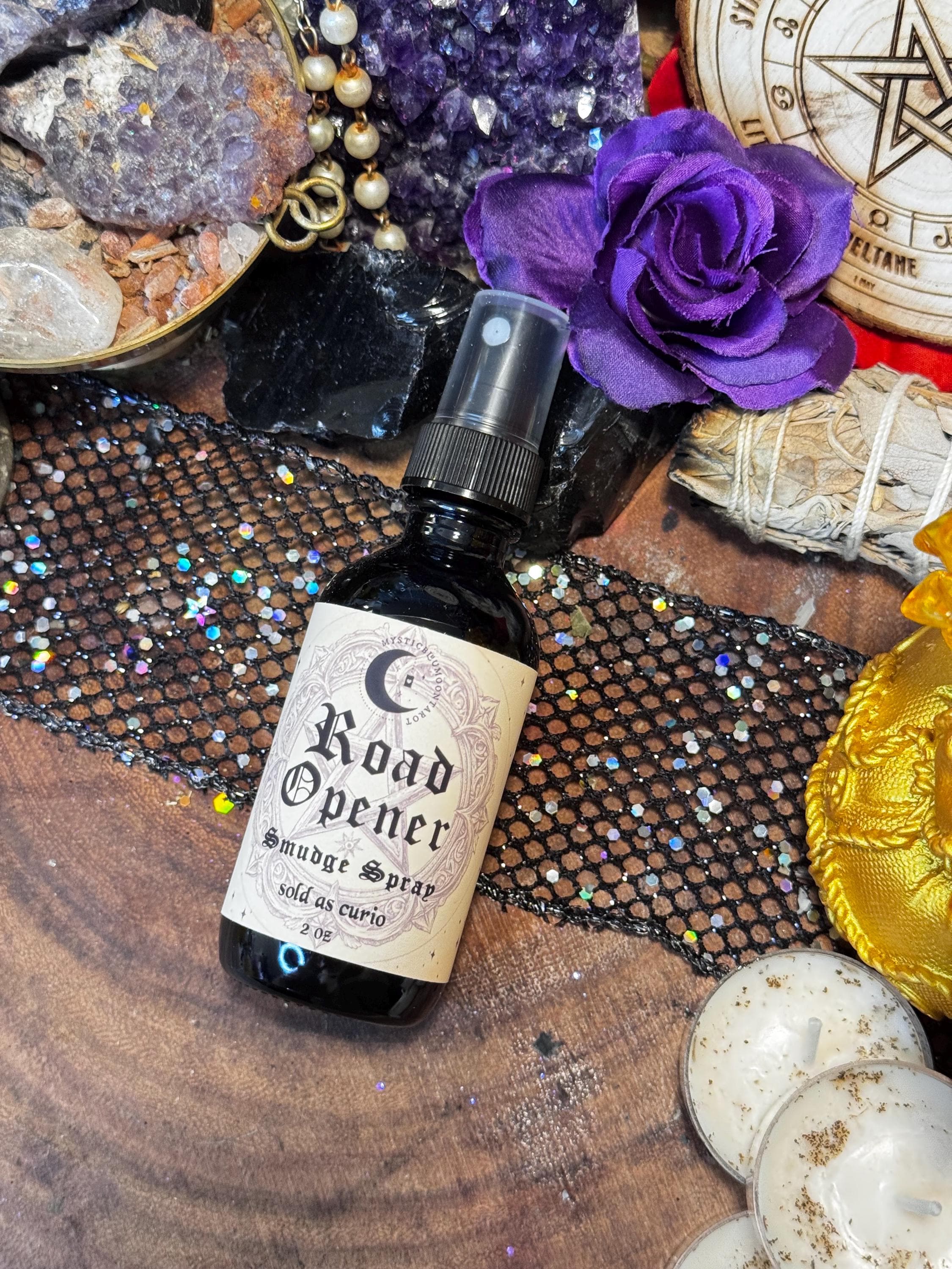 Road Opener Smudge Spray | Unlock New Opportunities | Intention Infused Spell | Smoke-Free Energy Clearing Spray | Witch Gift