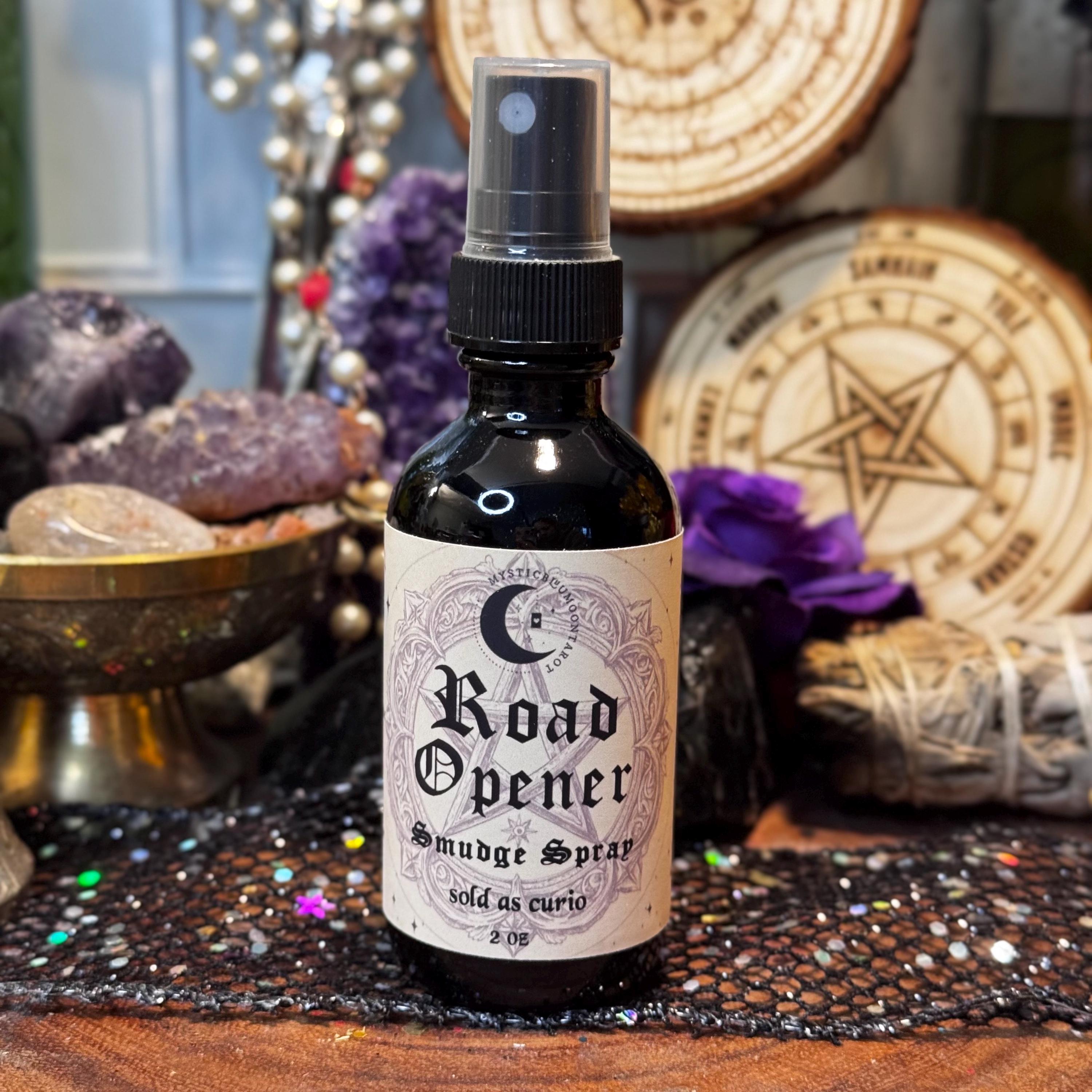 Road Opener Smudge Spray | Unlock New Opportunities | Intention Infused Spell | Smoke-Free Energy Clearing Spray | Witch Gift