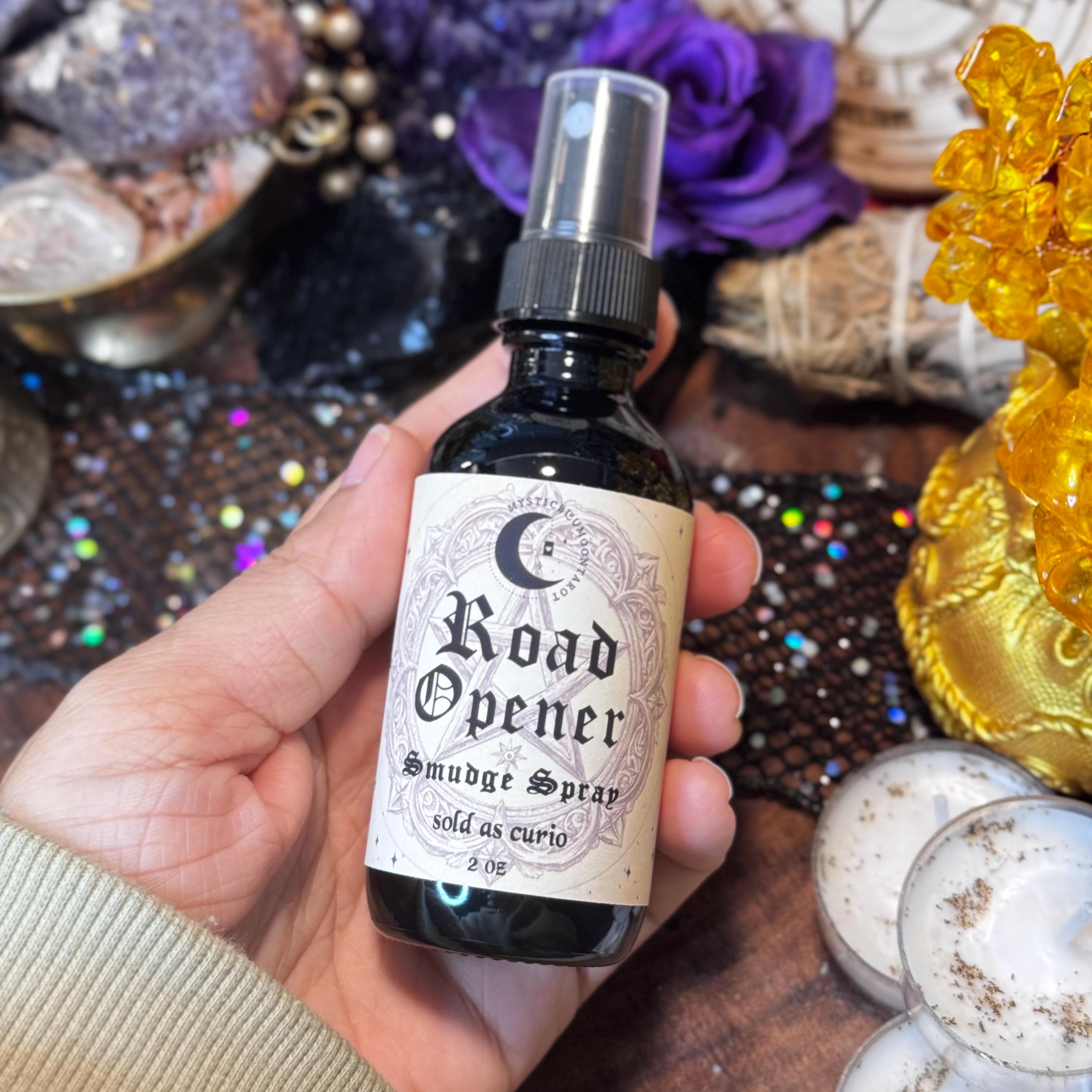 Road Opener Smudge Spray | Unlock New Opportunities | Intention Infused Spell | Smoke-Free Energy Clearing Spray | Witch Gift