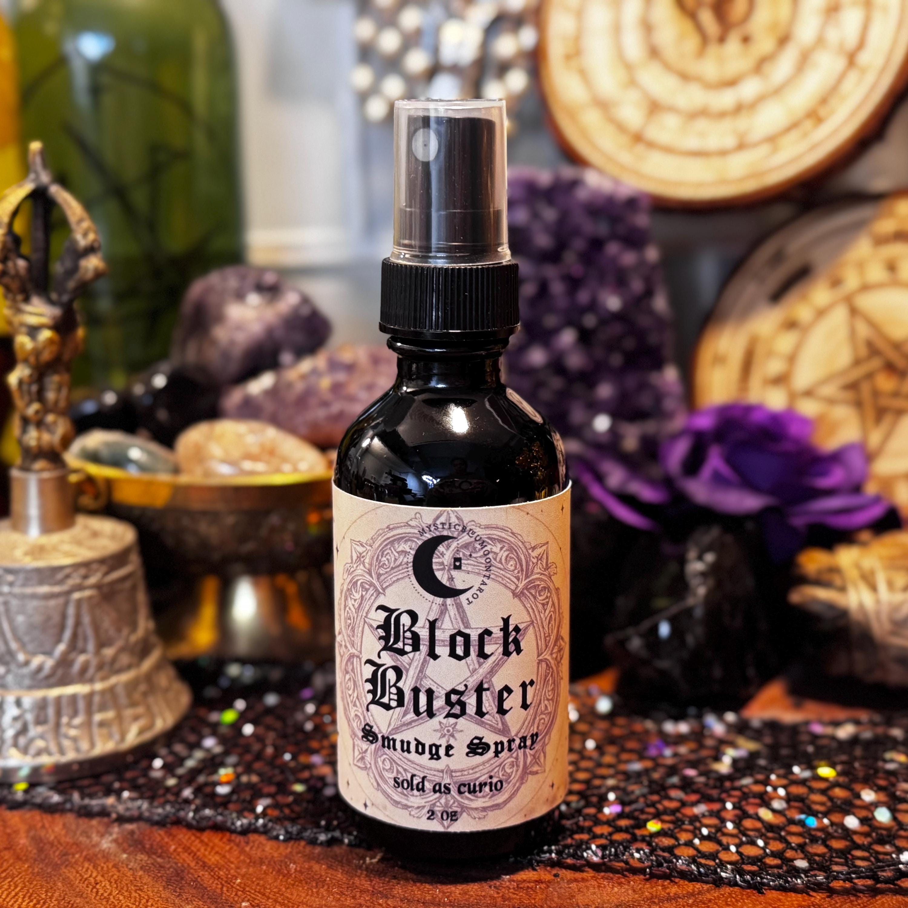 Block Buster Smudge Spray | Break Through Barriers | Intention Infused Spell | Smoke-Free Energy Clearing Spray | Witch Gift