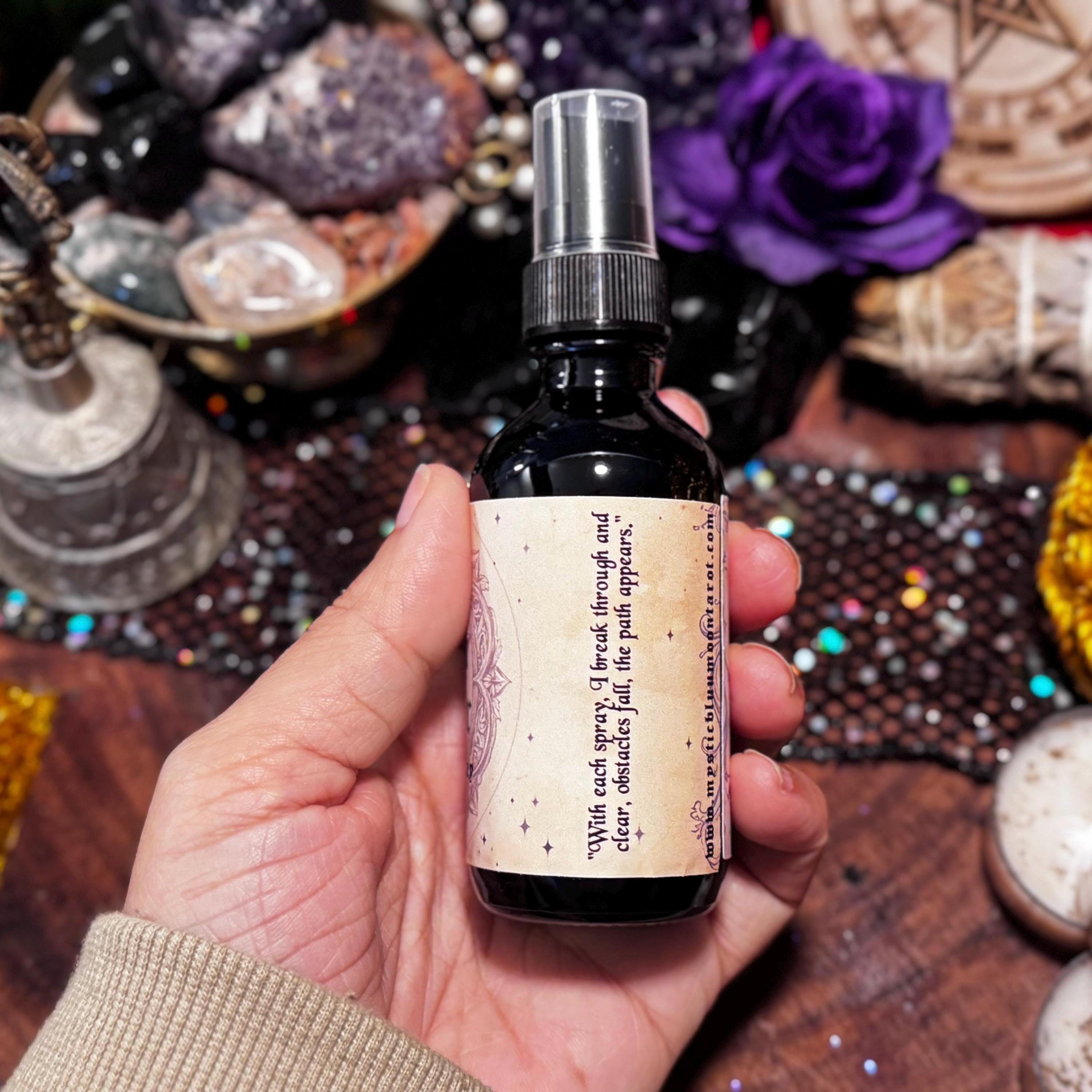 Block Buster Smudge Spray | Break Through Barriers | Intention Infused Spell | Smoke-Free Energy Clearing Spray | Witch Gift