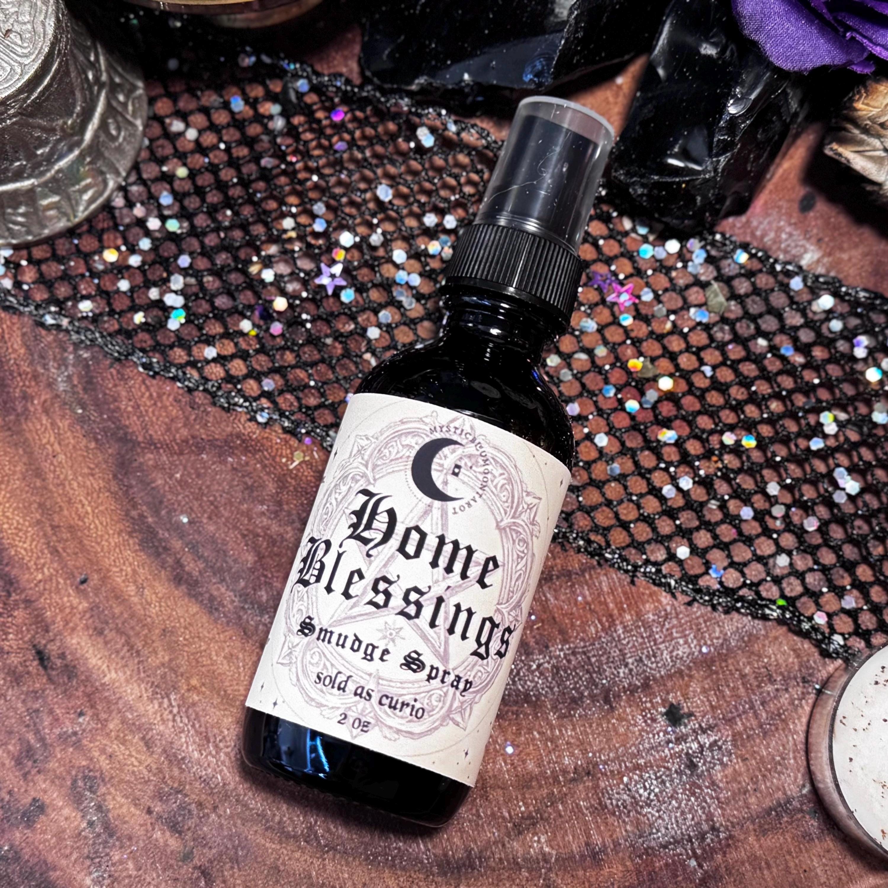 Home Blessings Smudge Spray | Protect and Harmonize Your Space | Intention Infused Spell | Magic Smoke-Free Energy Spray | Witch Gift