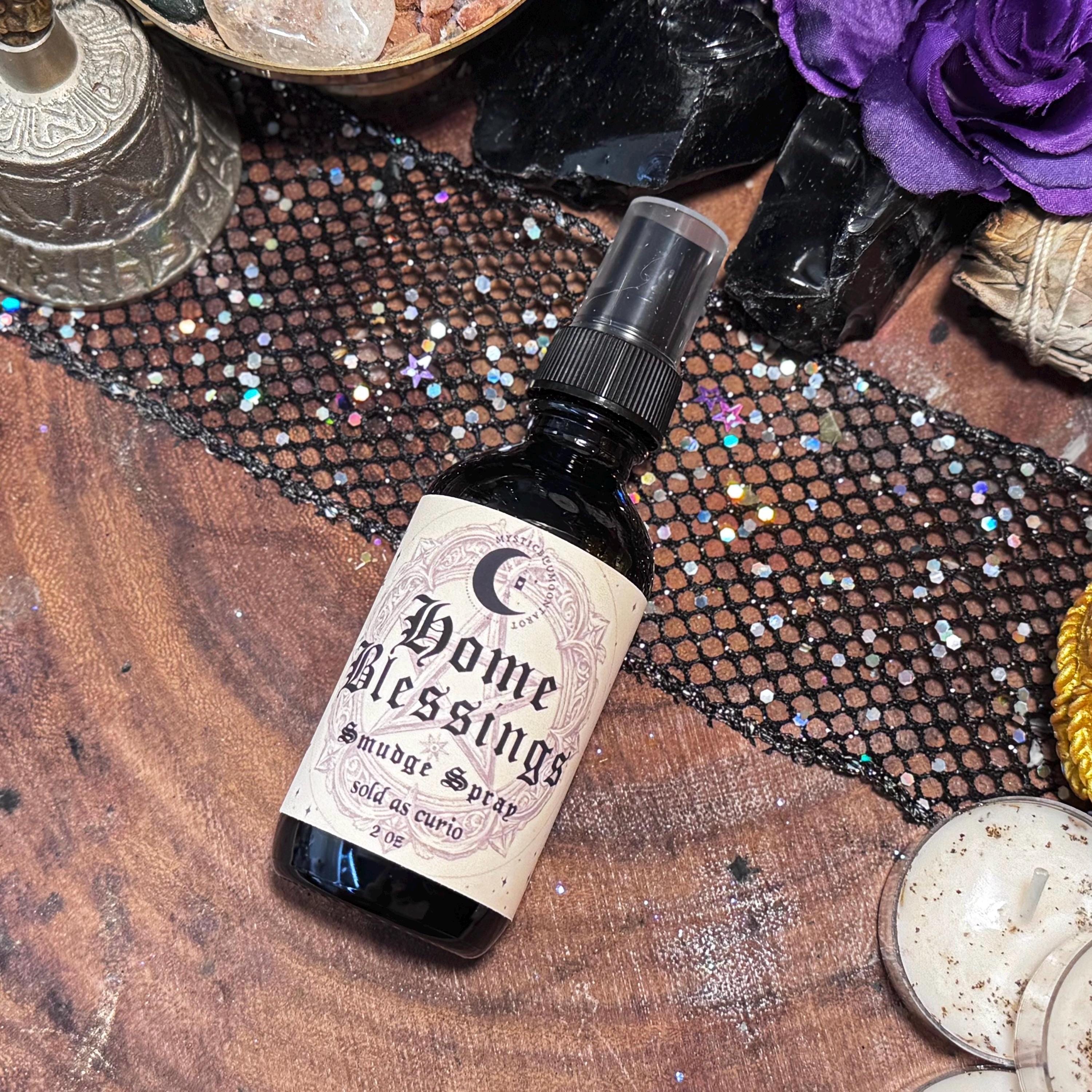 Home Blessings Smudge Spray | Protect and Harmonize Your Space | Intention Infused Spell | Magic Smoke-Free Energy Spray | Witch Gift