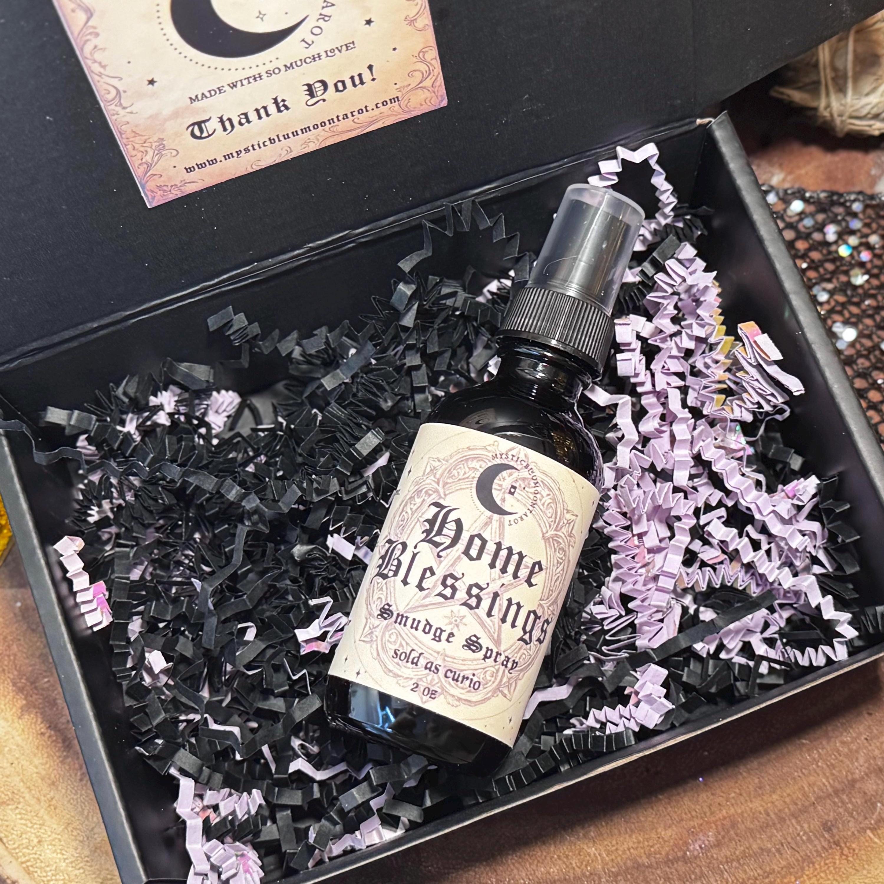 Home Blessings Smudge Spray | Protect and Harmonize Your Space | Intention Infused Spell | Magic Smoke-Free Energy Spray | Witch Gift