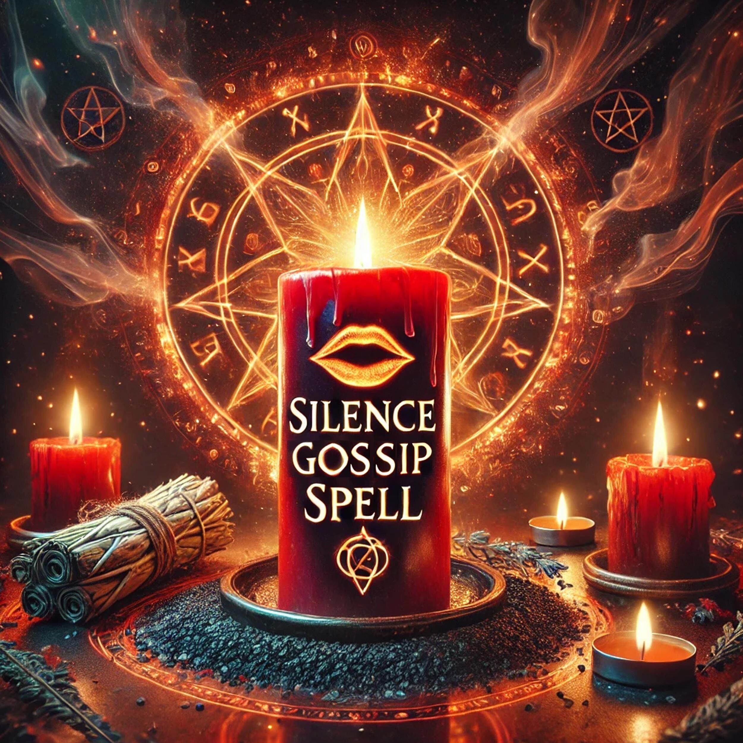 Silence Gossip Remover Spell Service | Stop Gossip Spell, Remove Negativity, Hoodoo Energy Cleanse, Santeria, Black Magic Protection