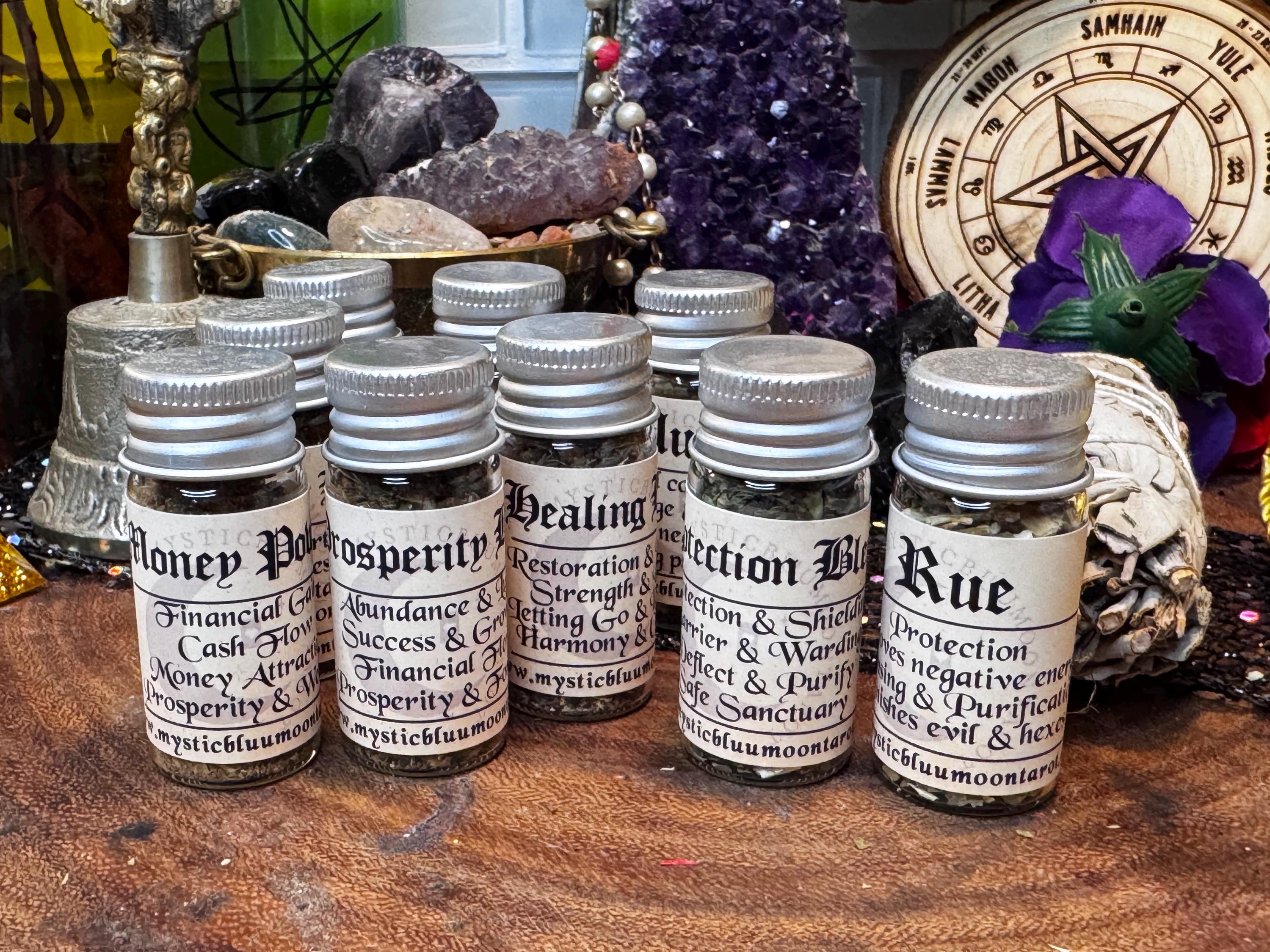 Witchcraft Curio Herbs For Spellwork, Apothecary Bottle root herbs, Nautral Curio Spell Herbs, Magical Herbs, Witchcraft Supplies