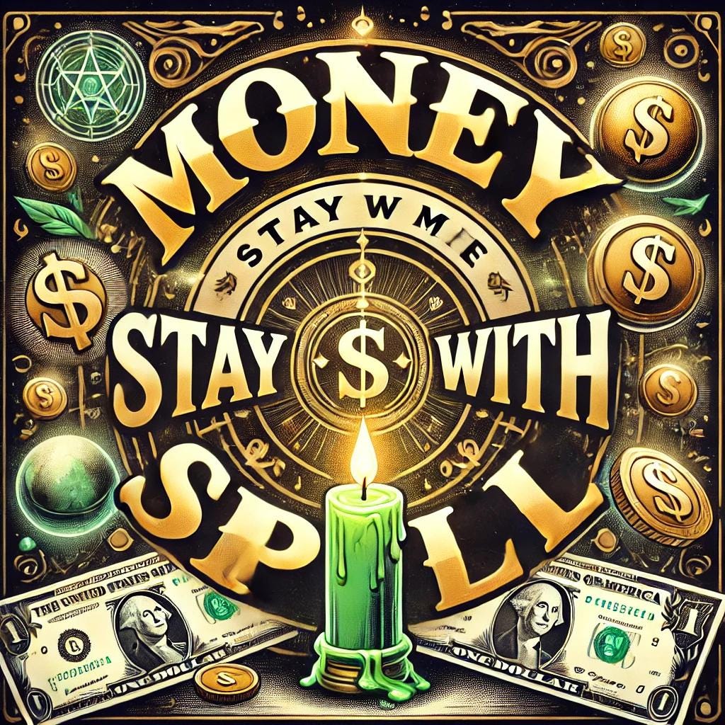 Money Stay With Me Spell - Financial Stability, Wealth Retention, Prosperity Ritual, Abundance Spell Service