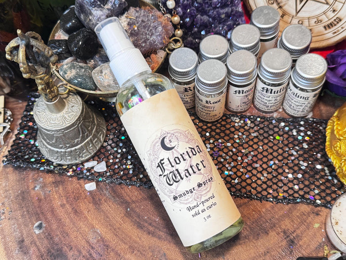 Florida Water Smudge Spray: Cleansing Herbs, Negative Energy Protection (4oz) | spiritual ritual listing graphic