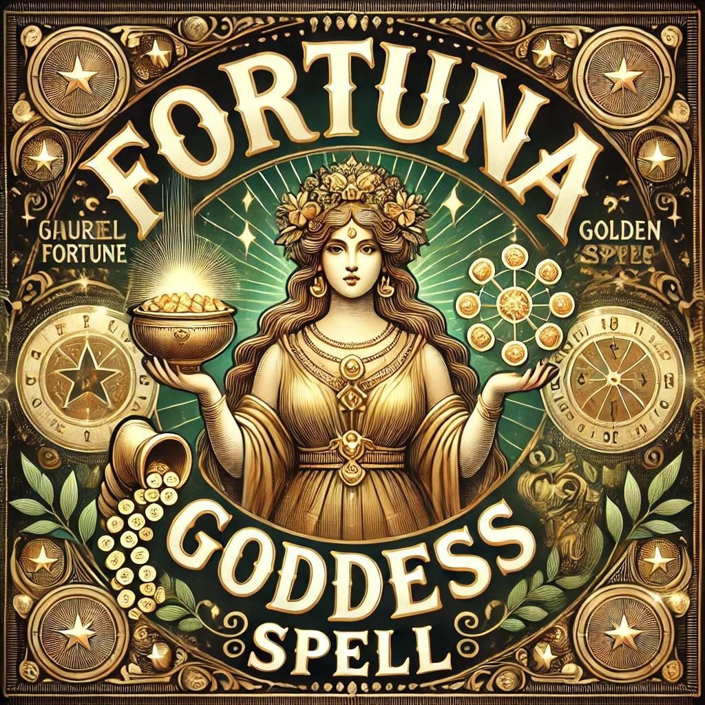 Fortuna Goddess Spell - Abundance, Prosperity, Good Luck, Wealth Attraction, Divine Fortune Ritual