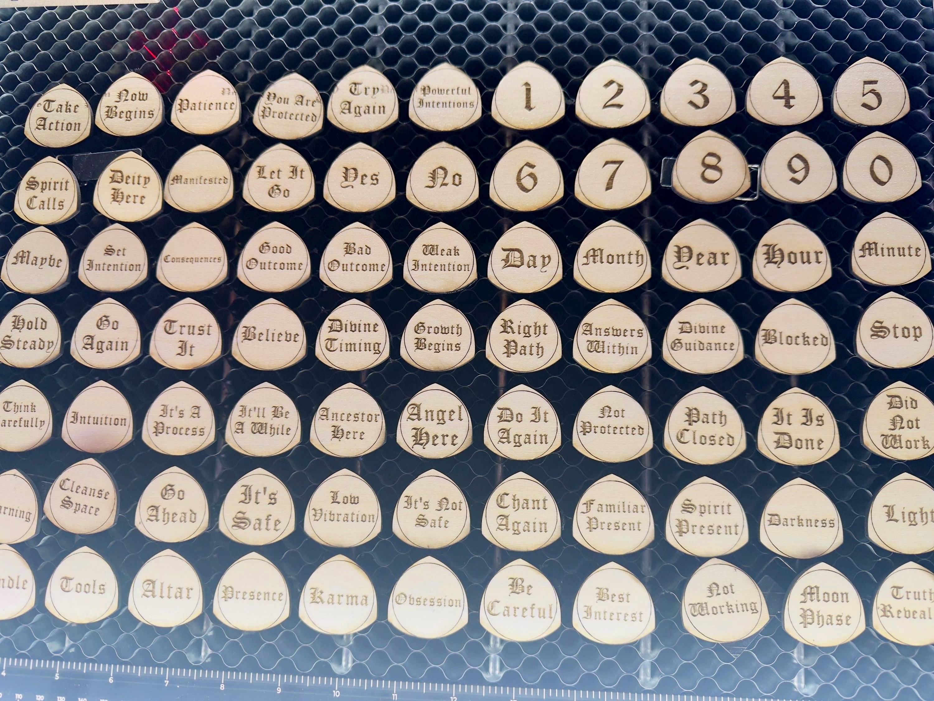 Customizable Wooden Divination Runes – Personalized Witchcraft Set, Witches Rune Set