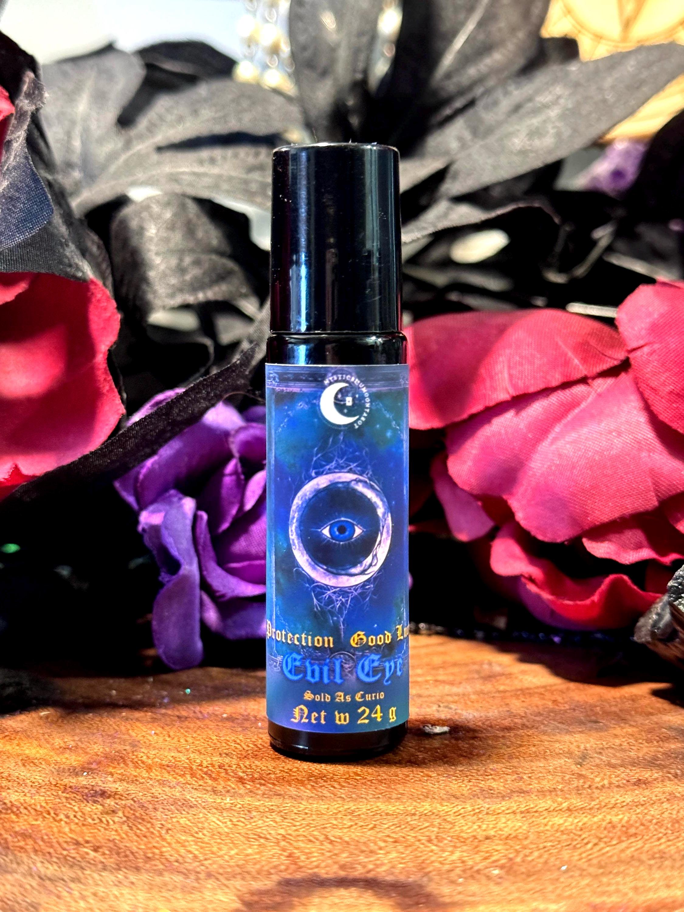 Evil Eye Ritual Oil | 10ml Roller Ball, Protection & Energy Shielding | Anointing Oil for Warding Off Negativity and Manifestation