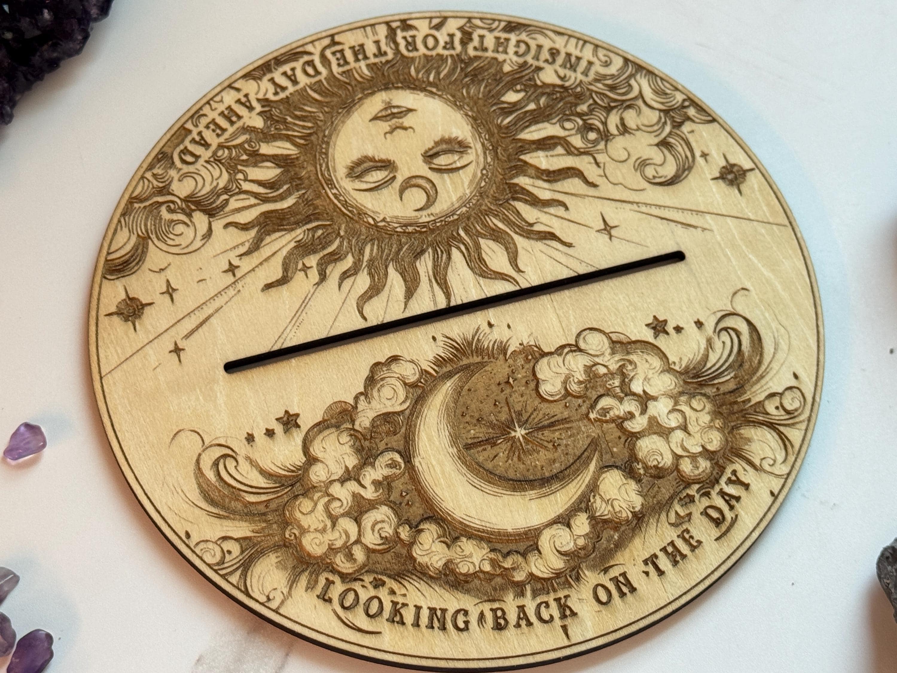 Tarot Card Display Stand | Card of the Day, Gift, Divination Decorative, 1 Oracle Card Didplay, Wood Engraved Altar Decoration