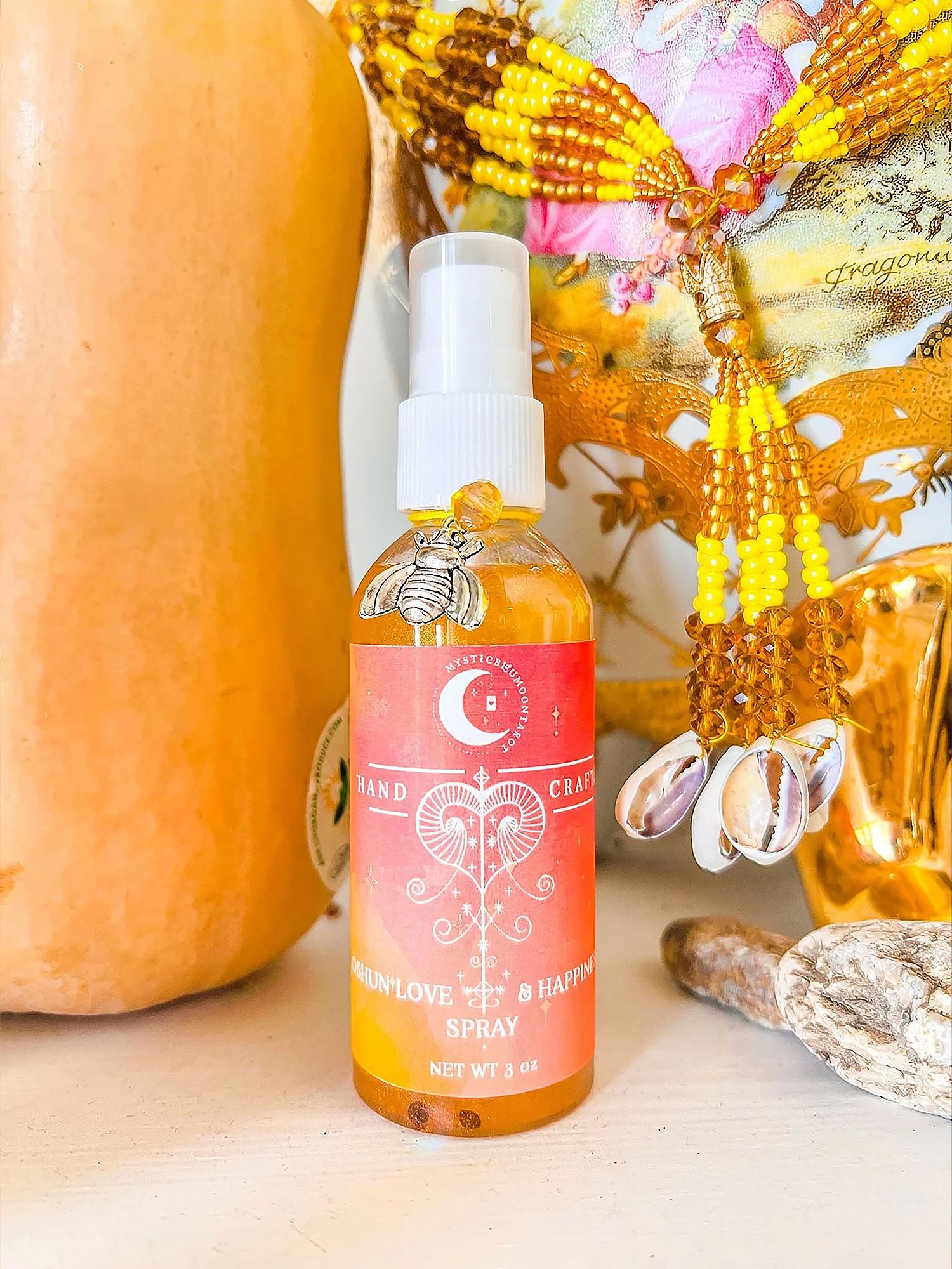 Oshun Love & Happiness Smudge Spray: Spiritual Cleansing, Uplifting Energy (2 oz)