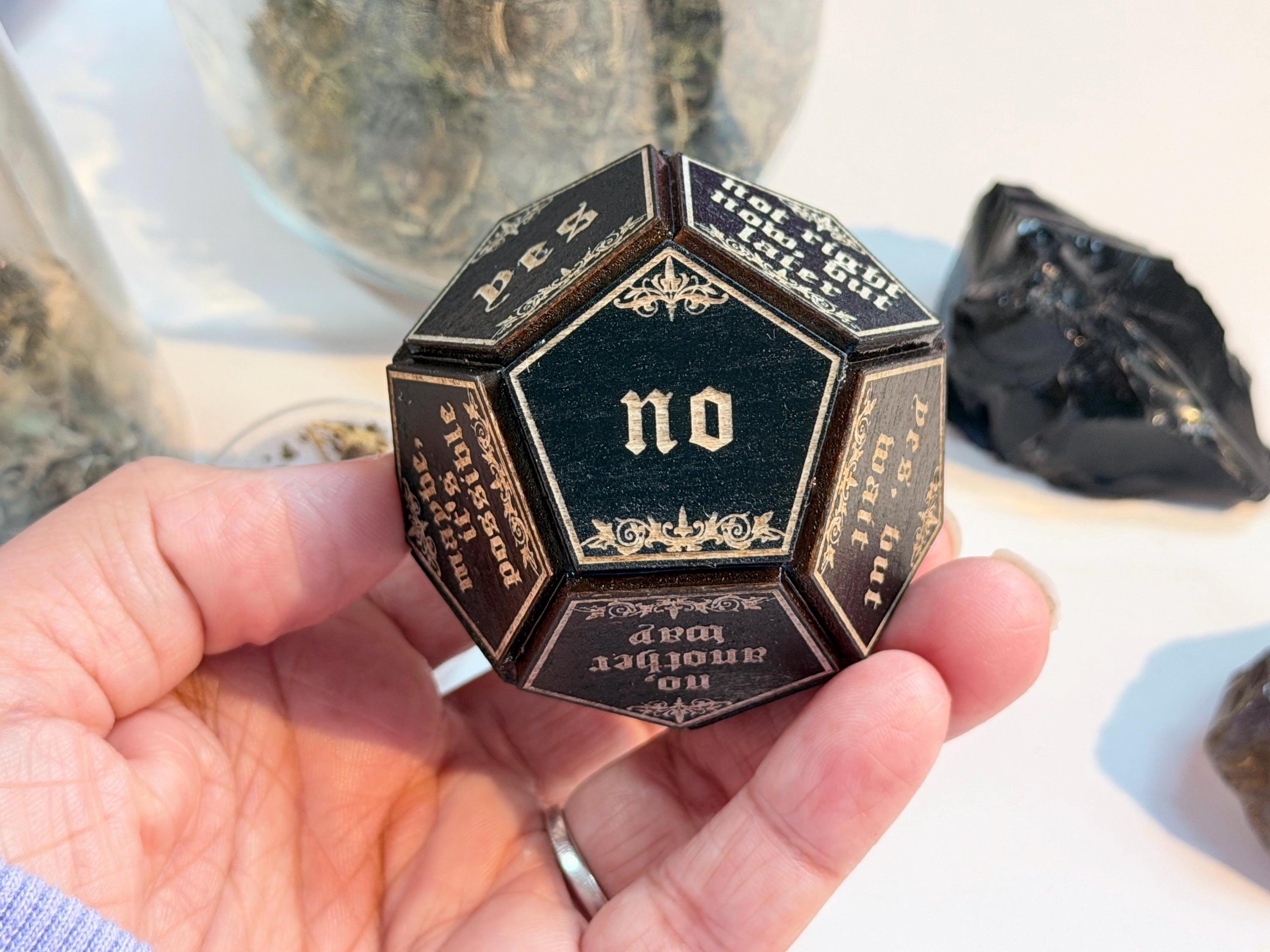 Custom Engraved Divination Dice, Personalized 12-Sided Dice for Tarot Readings, Ghost Hunting, Spiritual Tool
