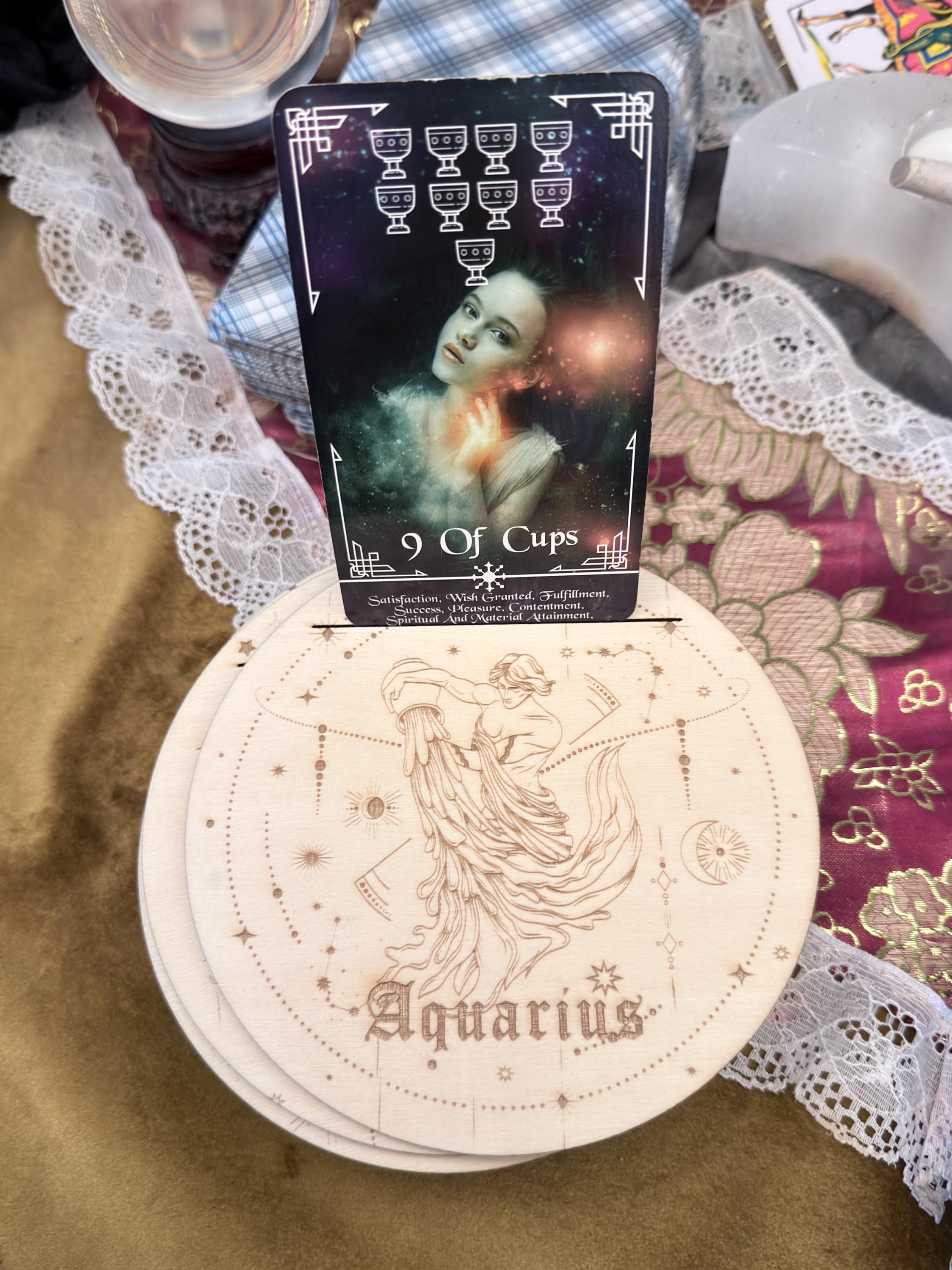 Zodiac Tarot Card Stand For Astrology Readings: Daily Celestial Altar Decoration