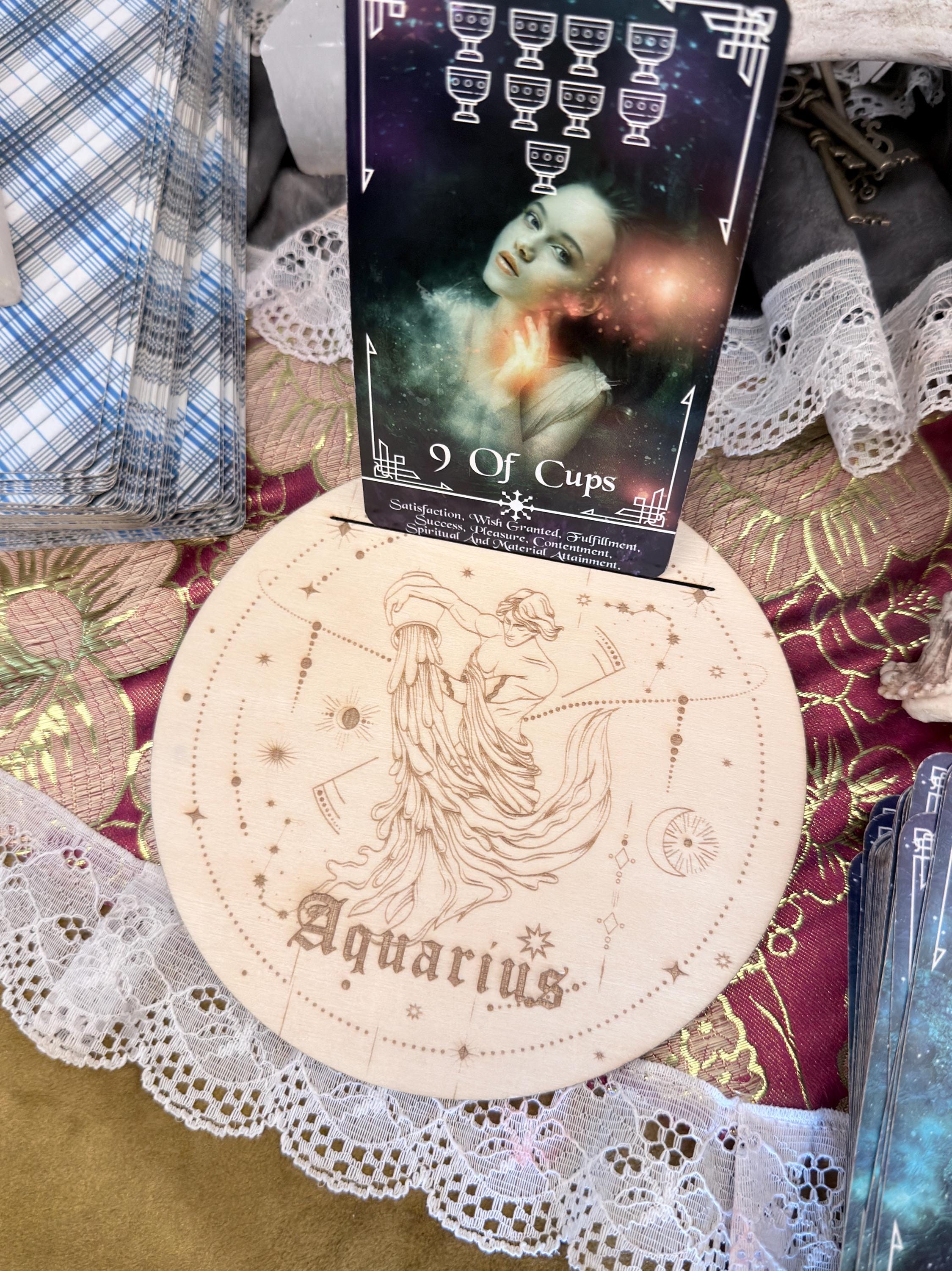 Zodiac Tarot Card Stand For Astrology Readings: Daily Celestial Altar Decoration