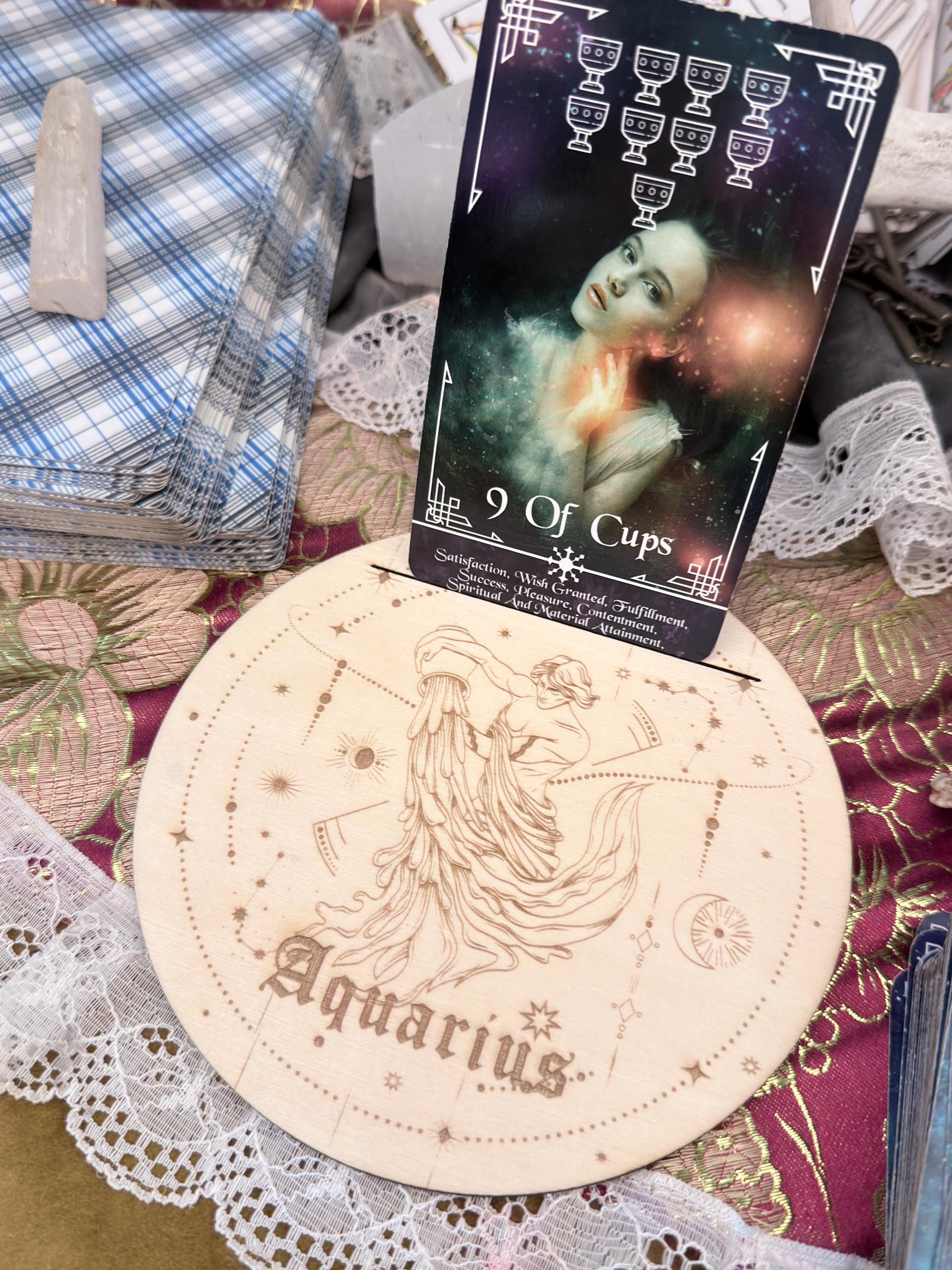 Zodiac Tarot Card Stand For Astrology Readings: Daily Celestial Altar Decoration
