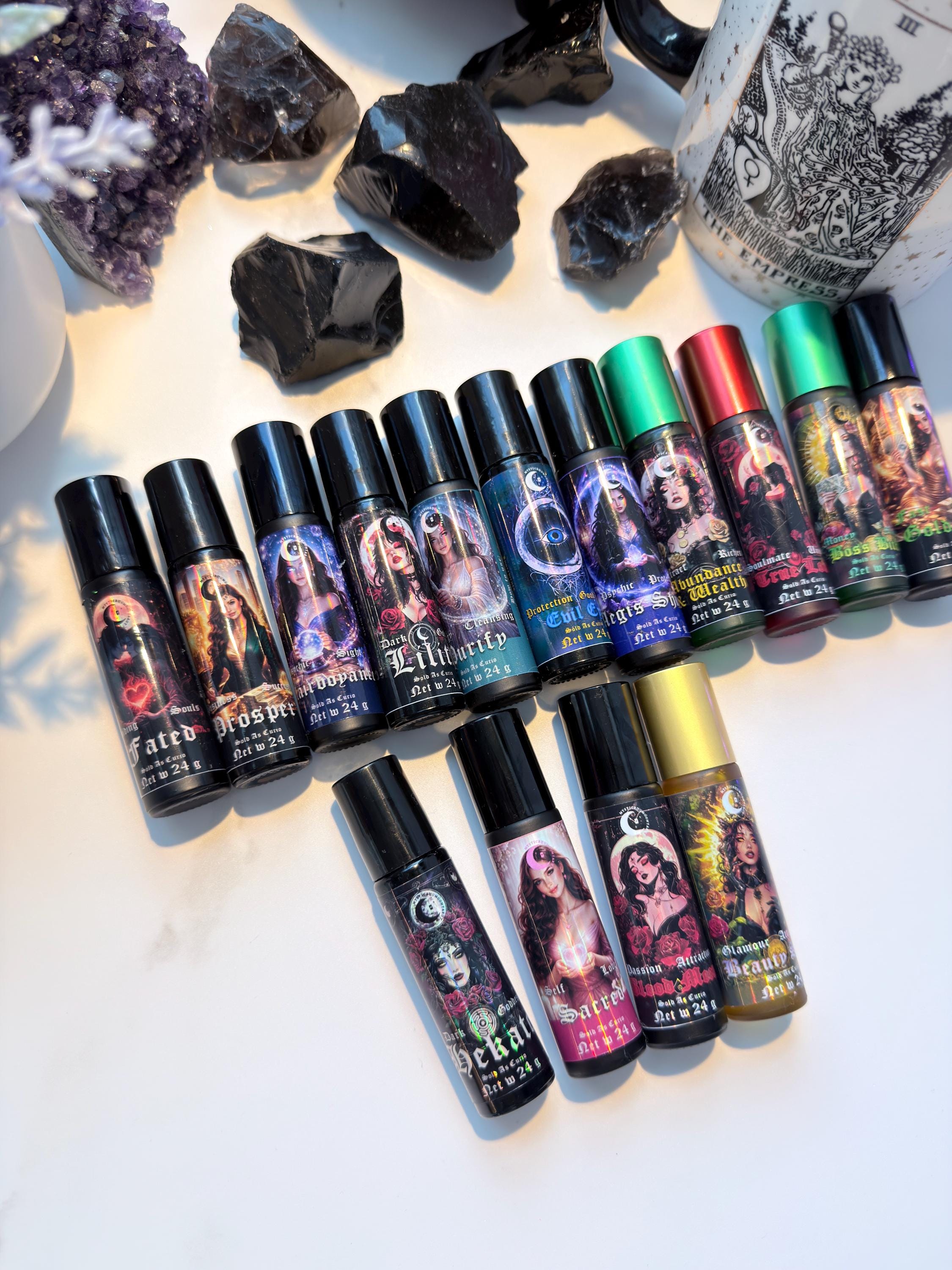 Spiritual Perfume Oil, Hand Blended Intention Spell Witchcraft Anointing Oil 10ml | 0.33oz Ritual Oils for Manifestation & Magic