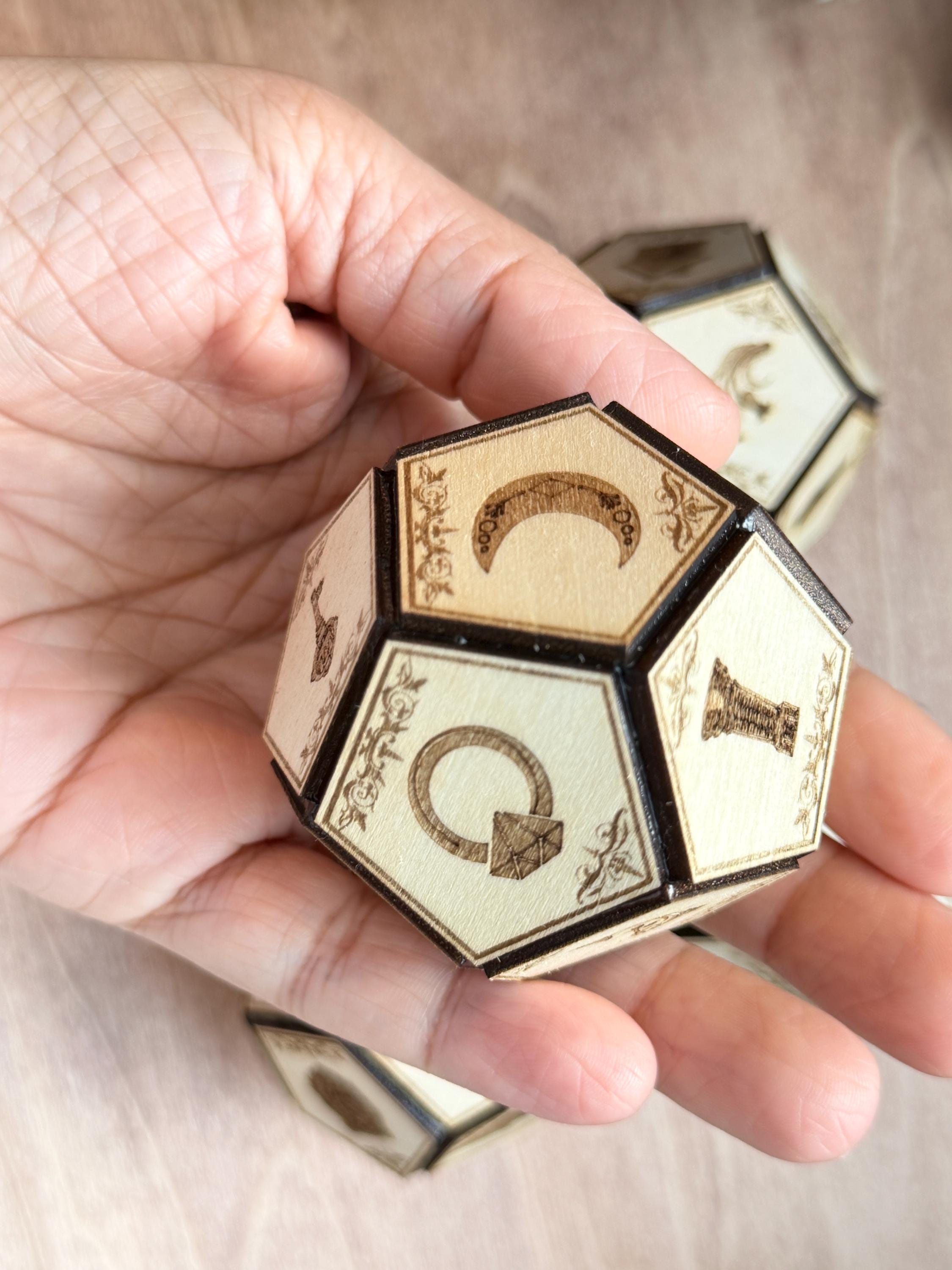 Lenormand Divination Dice Set: Fortune-Telling Spiritual Tool Oracle Die Hand Crafted