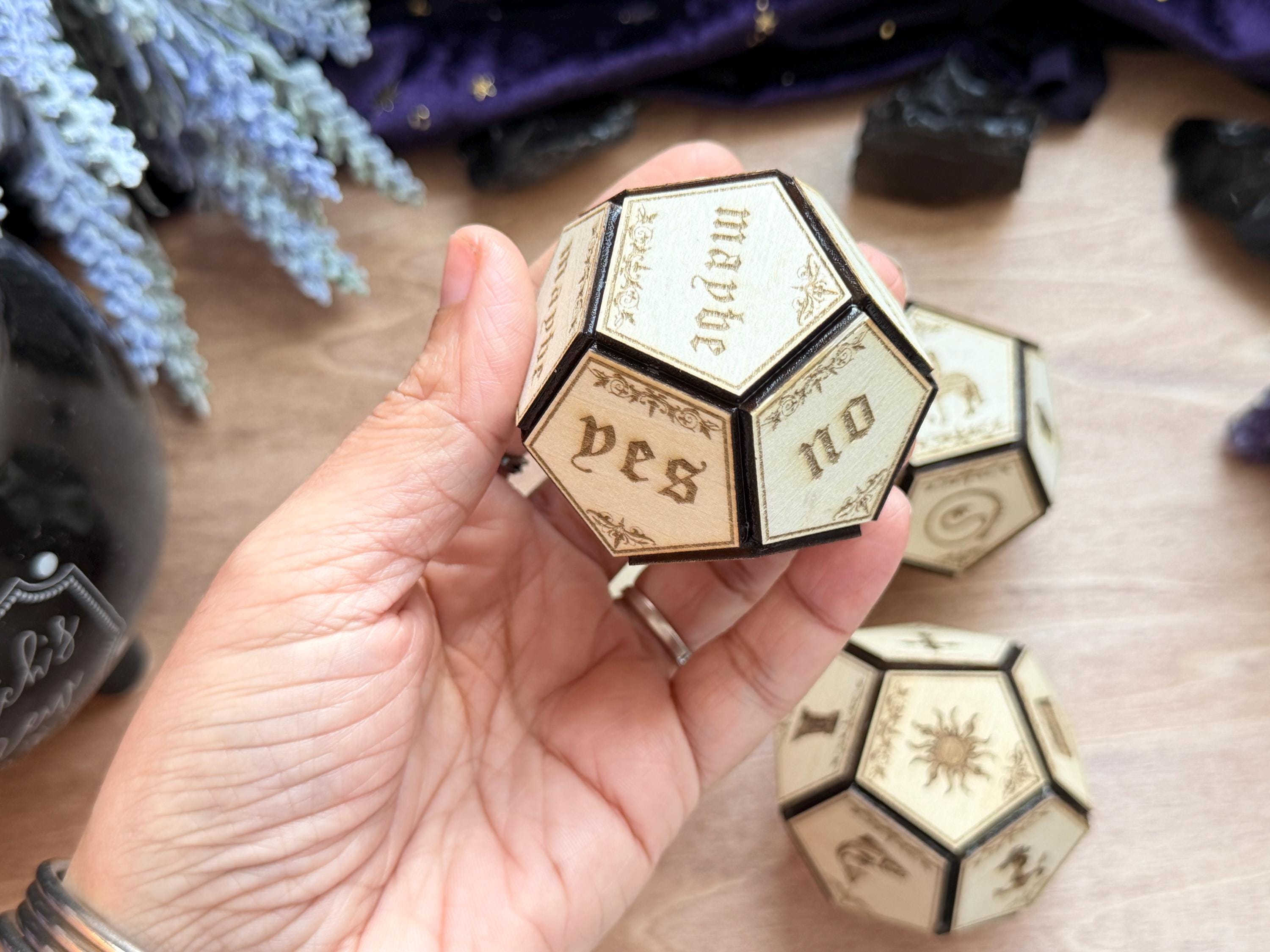 Lenormand Divination Dice Set: Fortune-Telling Spiritual Tool Oracle Die Hand Crafted