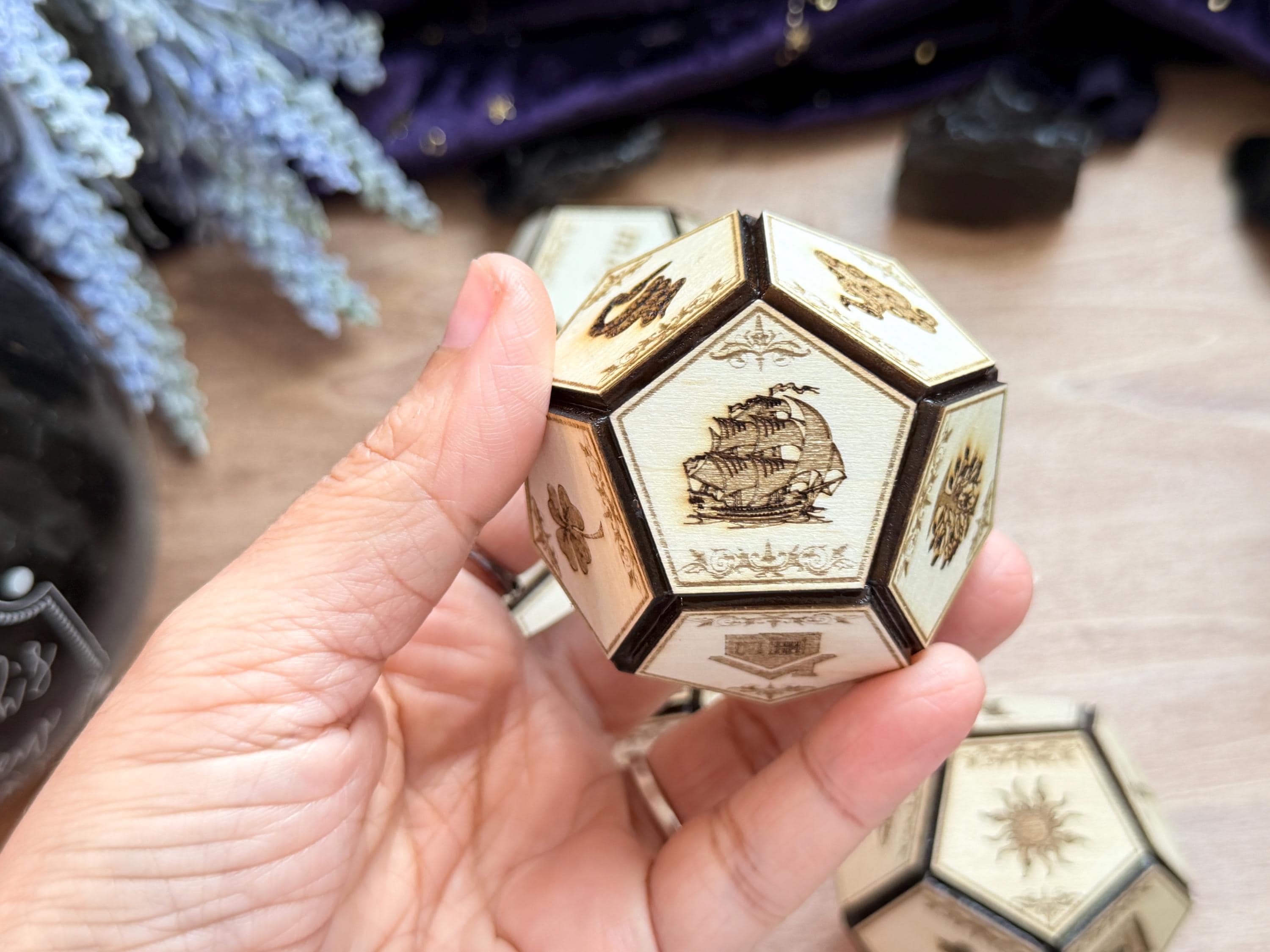 Lenormand Divination Dice Set: Fortune-Telling Spiritual Tool Oracle Die Hand Crafted