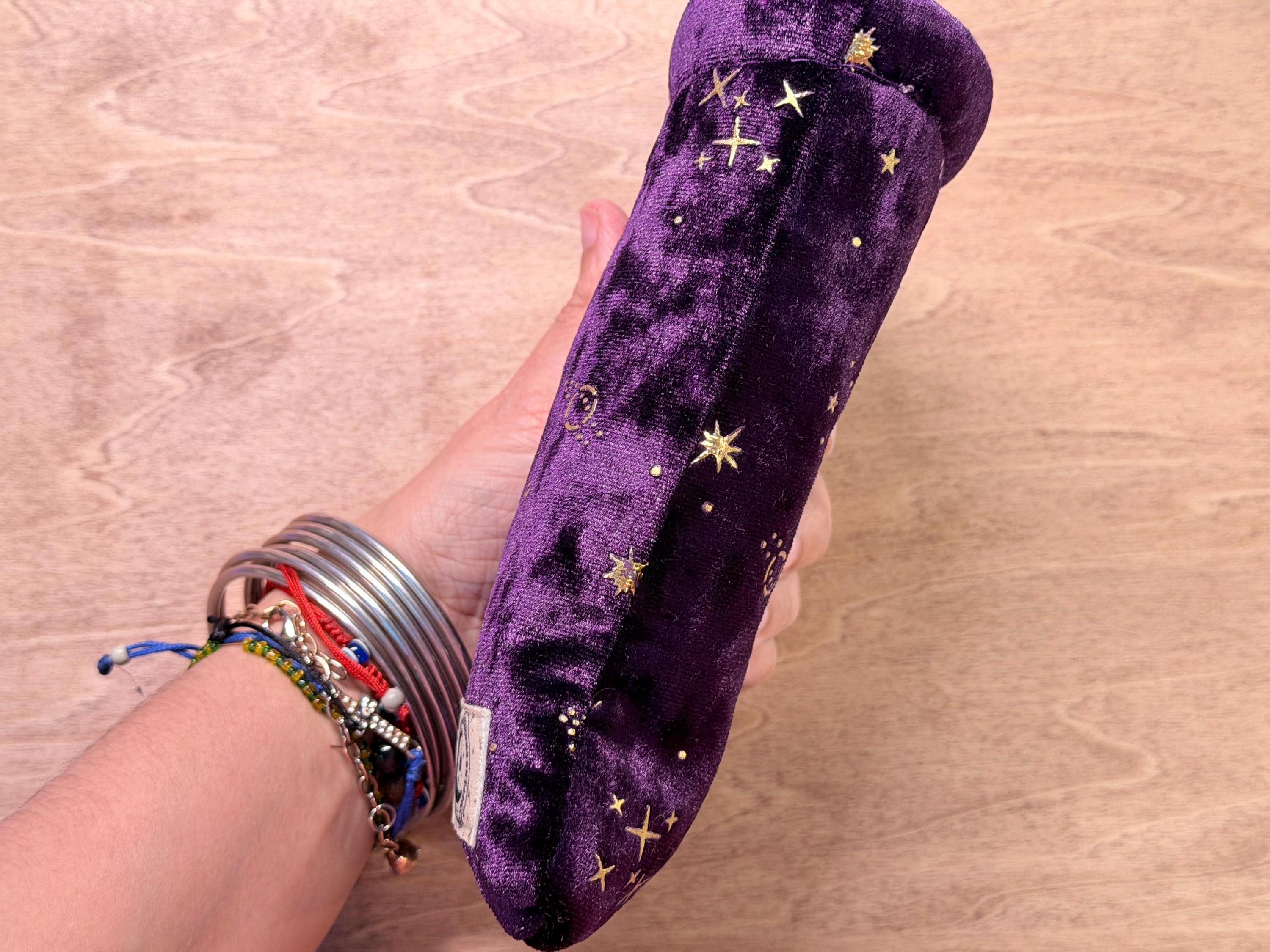 Tarot Deck Bag – Velvet Celestial Purple Mystic Card Storage Pouch