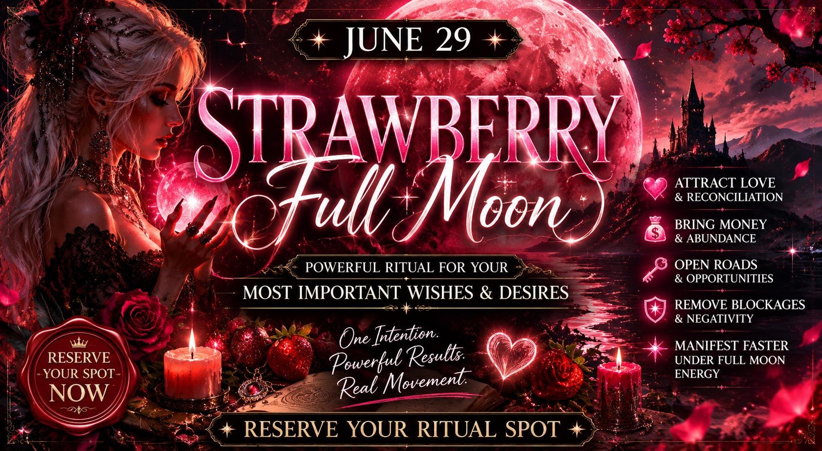 Powerful Full Moon Ceremony, Attraction & Road Opening, Pre Order Reservation June 29