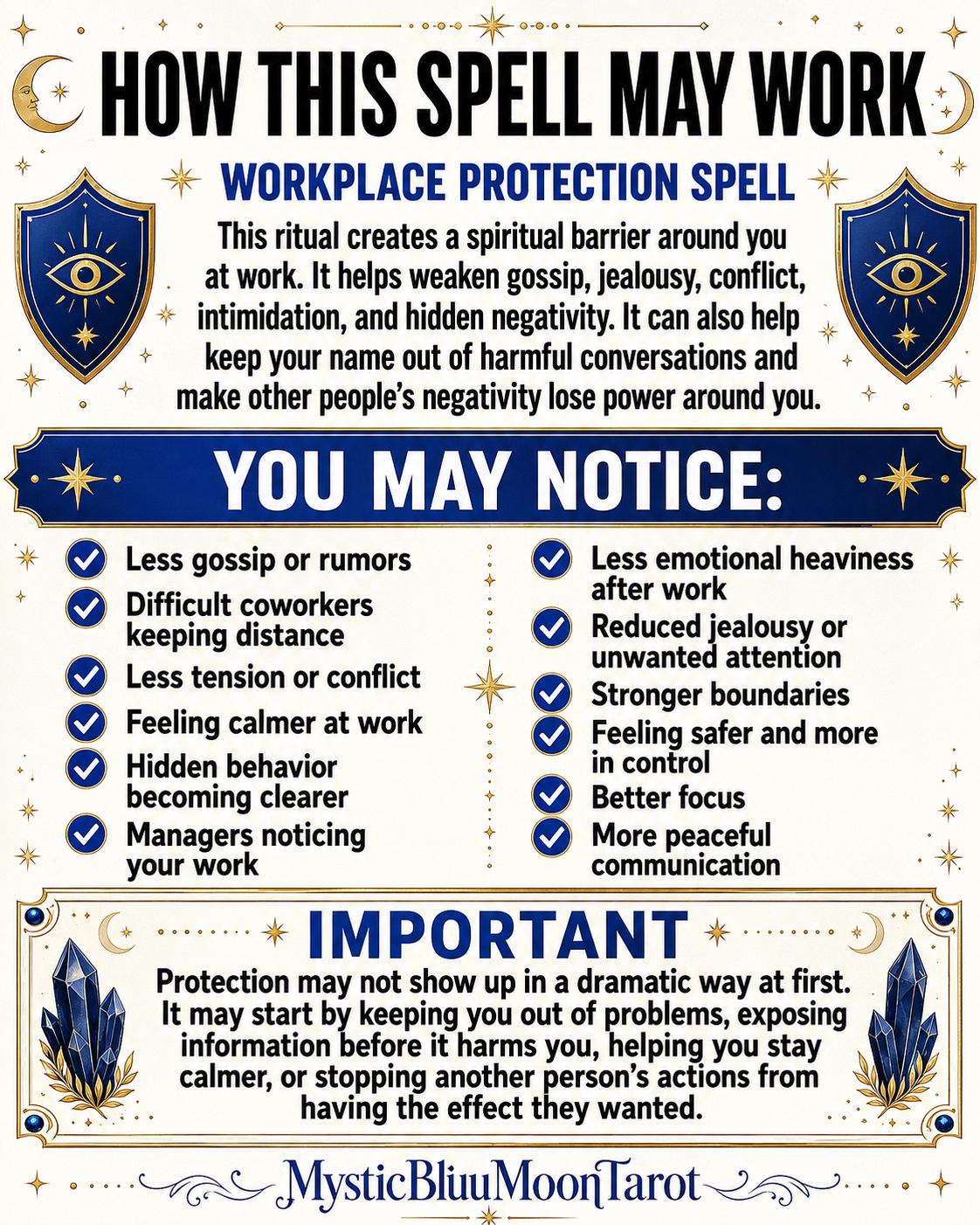 Workplace Protection Spell for Gossip, Jealous Coworkers, Bullying, Unfair Bosses, Hidden Enemies & Job Security