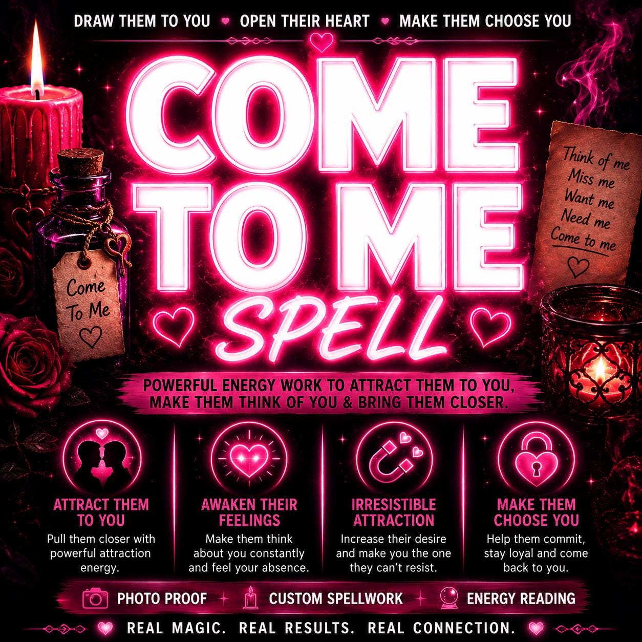 Come To Me Spell | Love Attraction, Communication, Reconciliation & Bring Them Back Ritual
